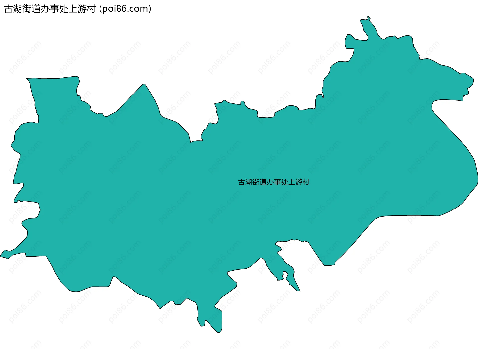 古湖街道办事处上游村边界地图