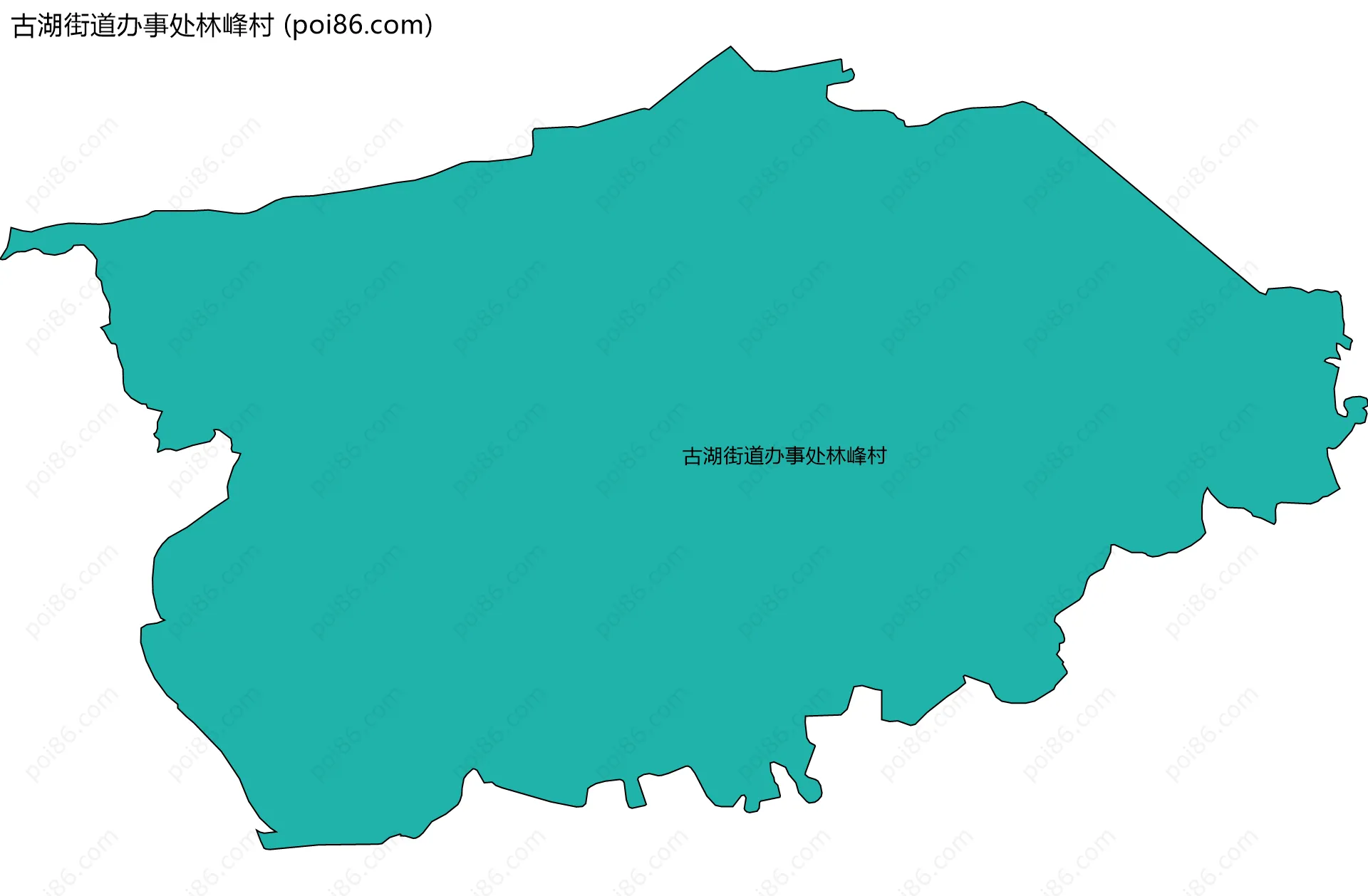 古湖街道办事处林峰村边界地图