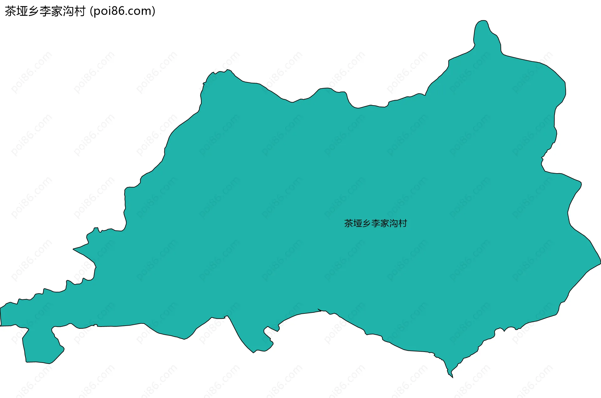 茶垭乡李家沟村边界地图