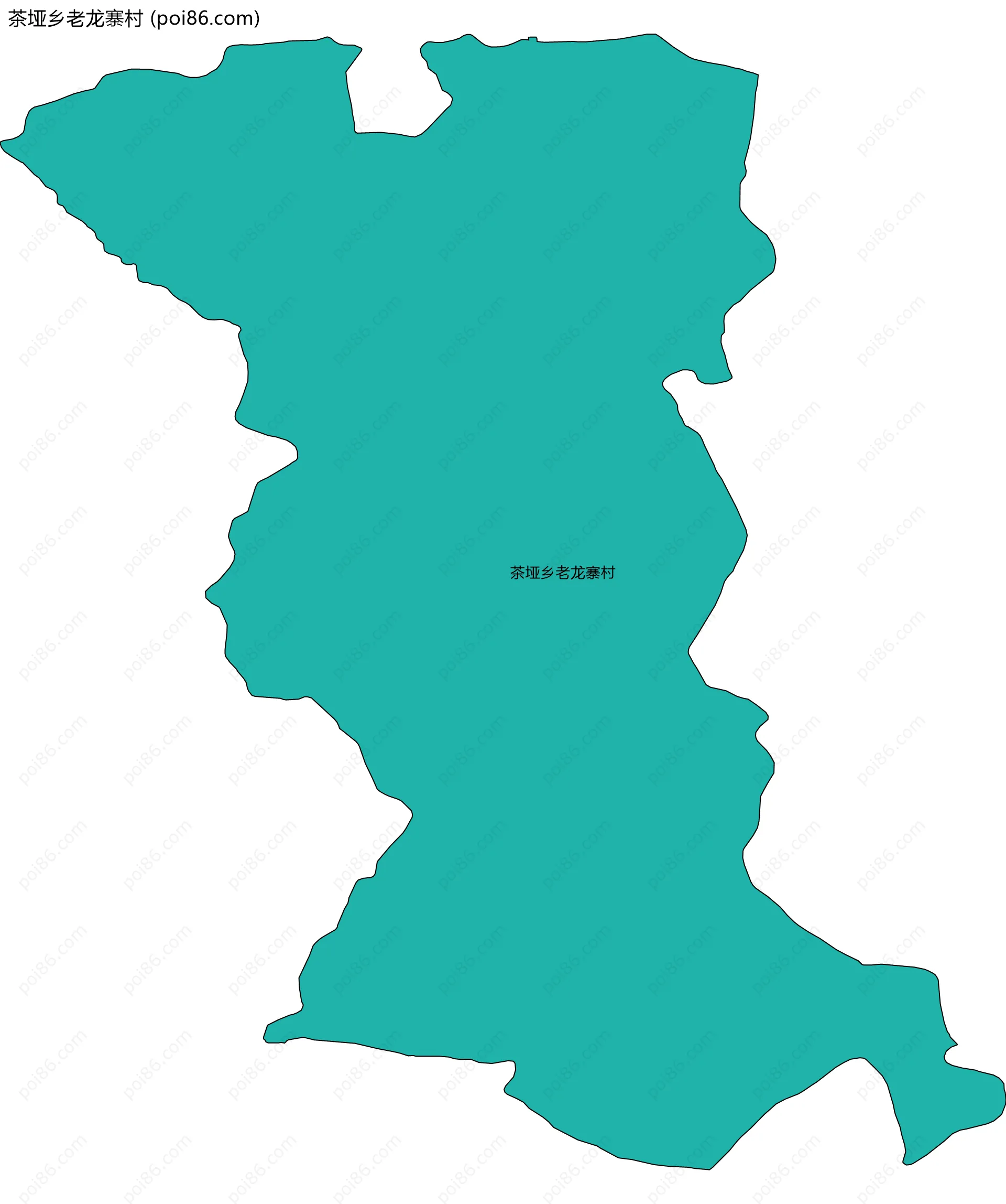 茶垭乡老龙寨村边界地图