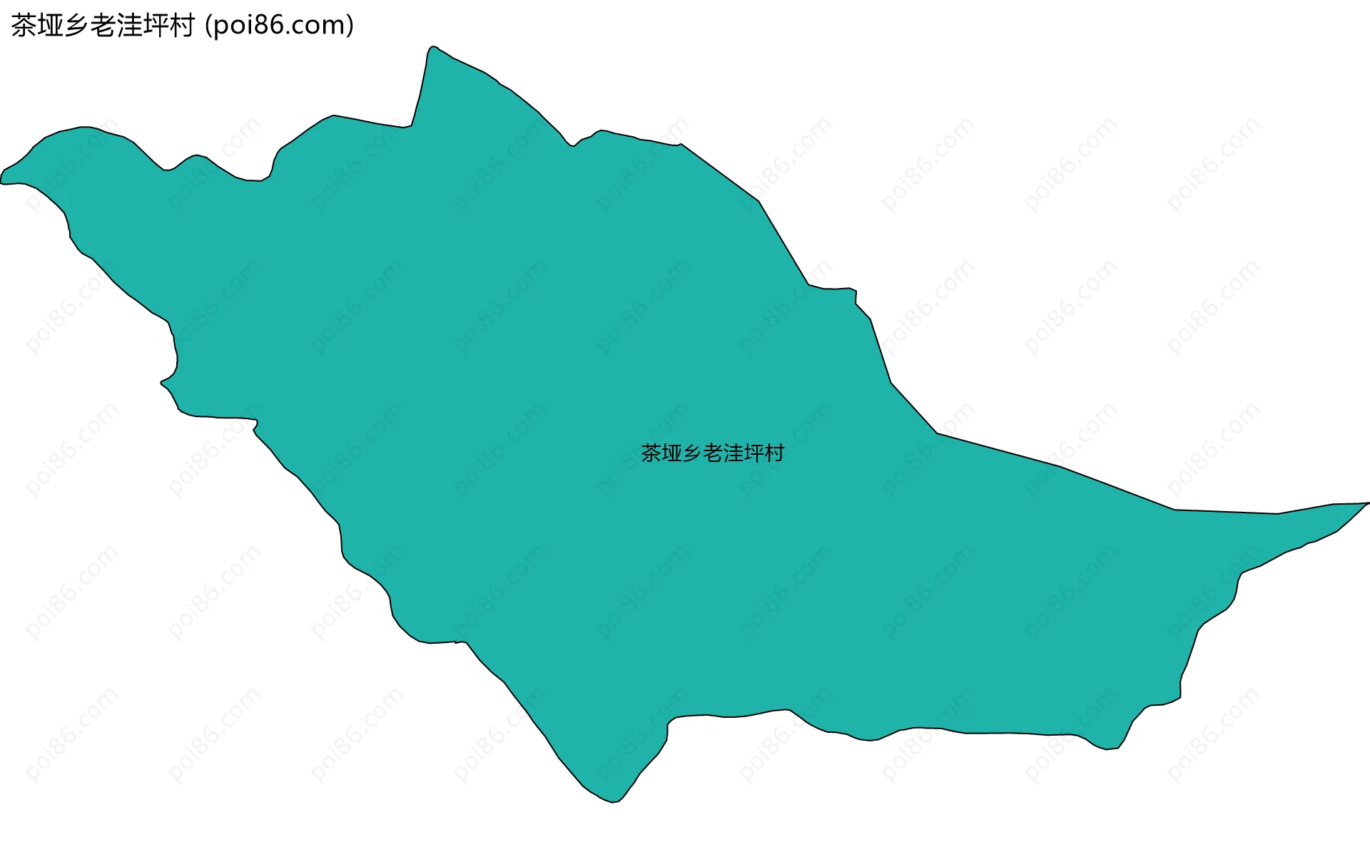 茶垭乡老洼坪村边界地图