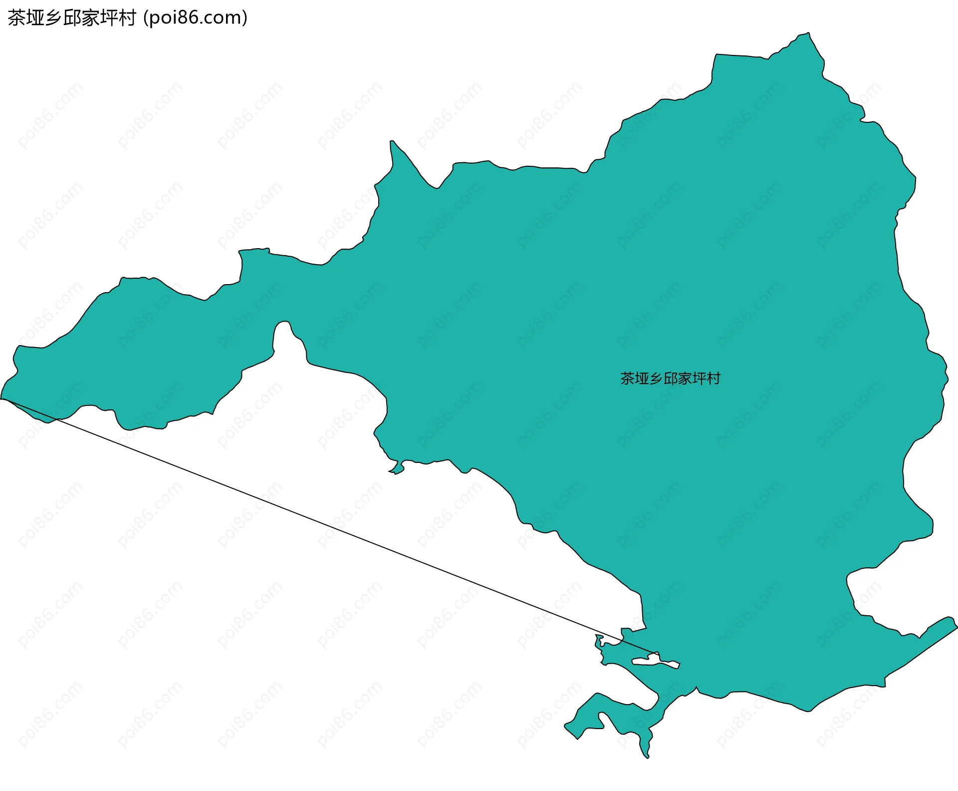 茶垭乡邱家坪村边界地图