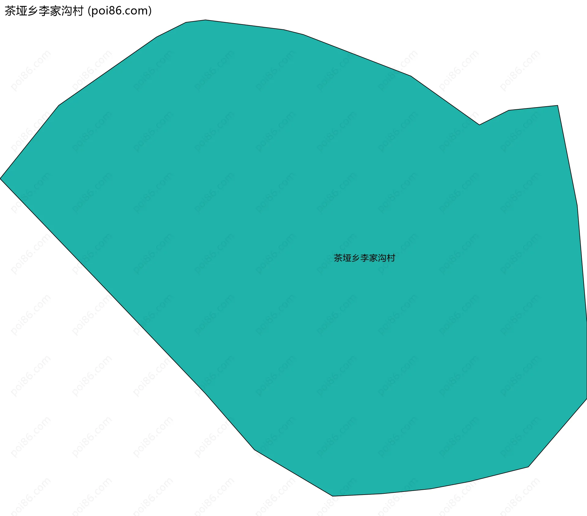 茶垭乡李家沟村边界地图