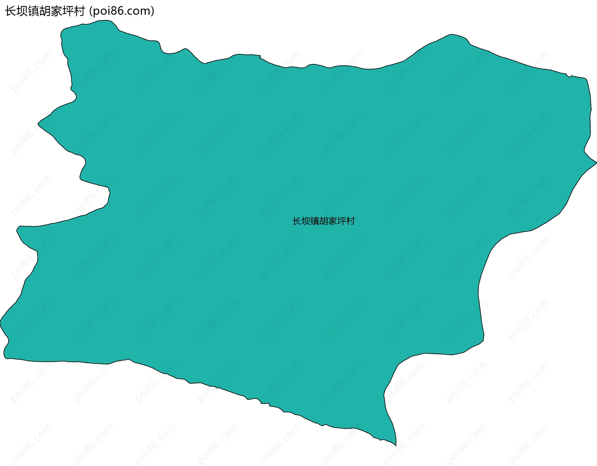 长坝镇胡家坪村边界地图