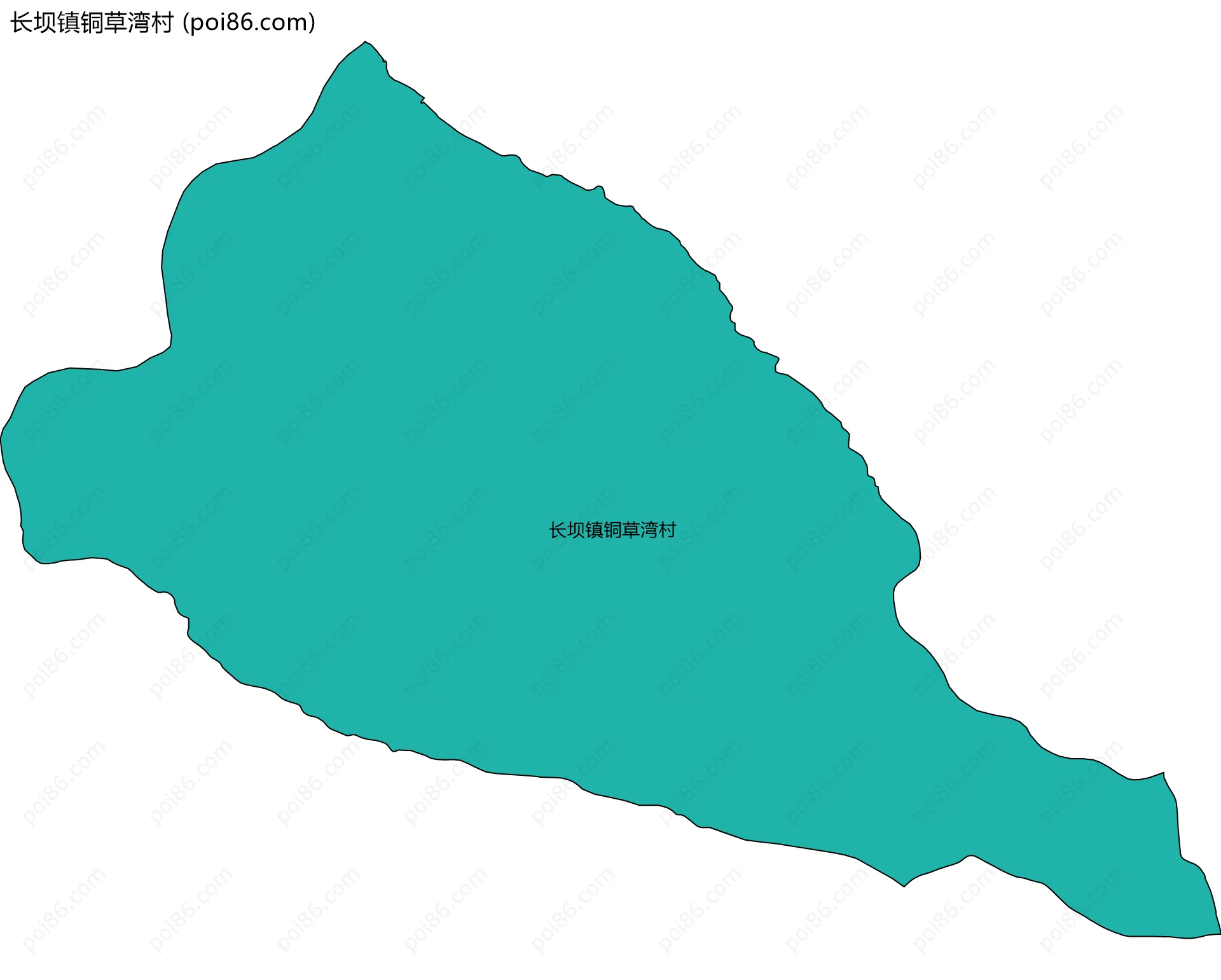 长坝镇铜草湾村边界地图