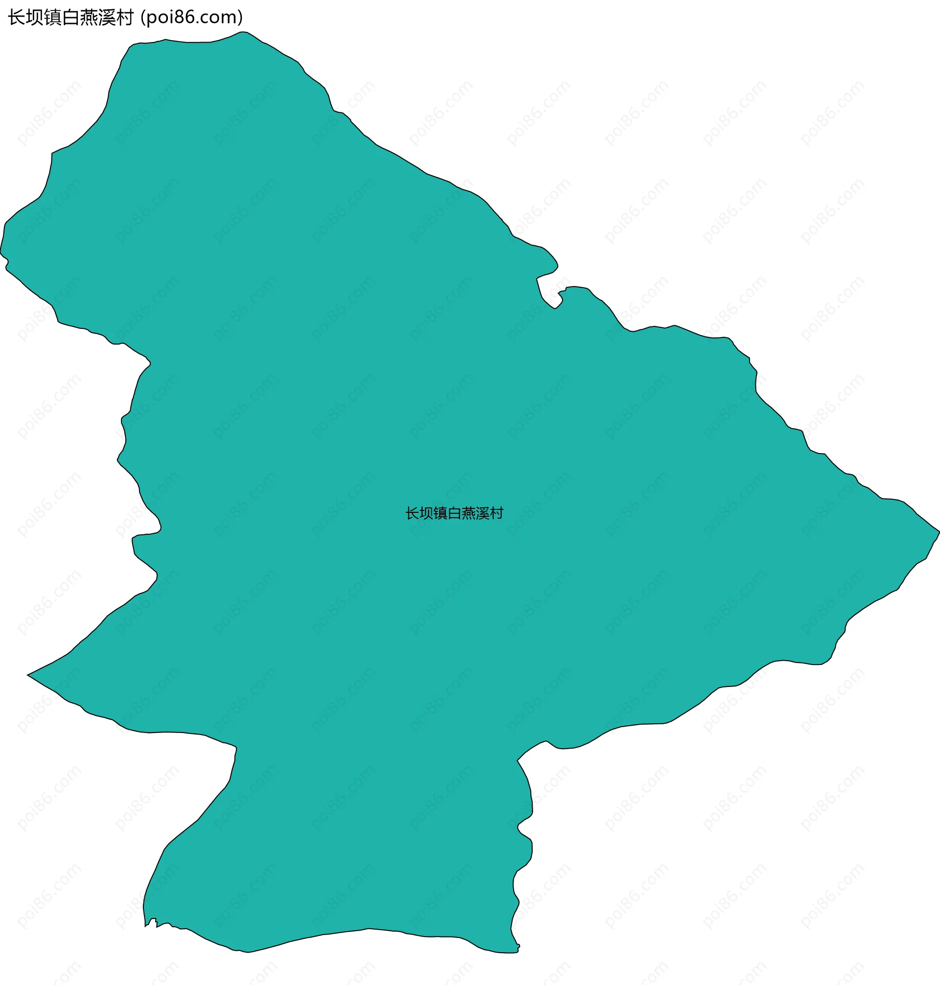 长坝镇白燕溪村边界地图