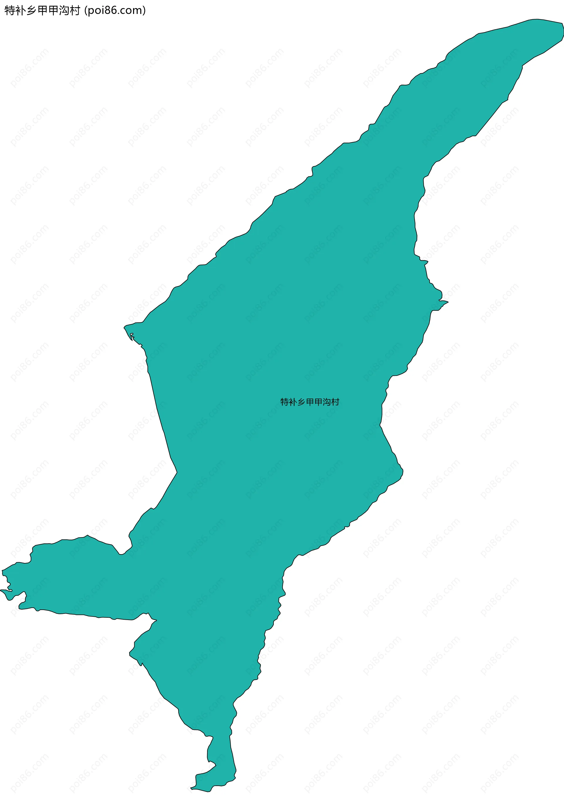 特补乡甲甲沟村边界地图
