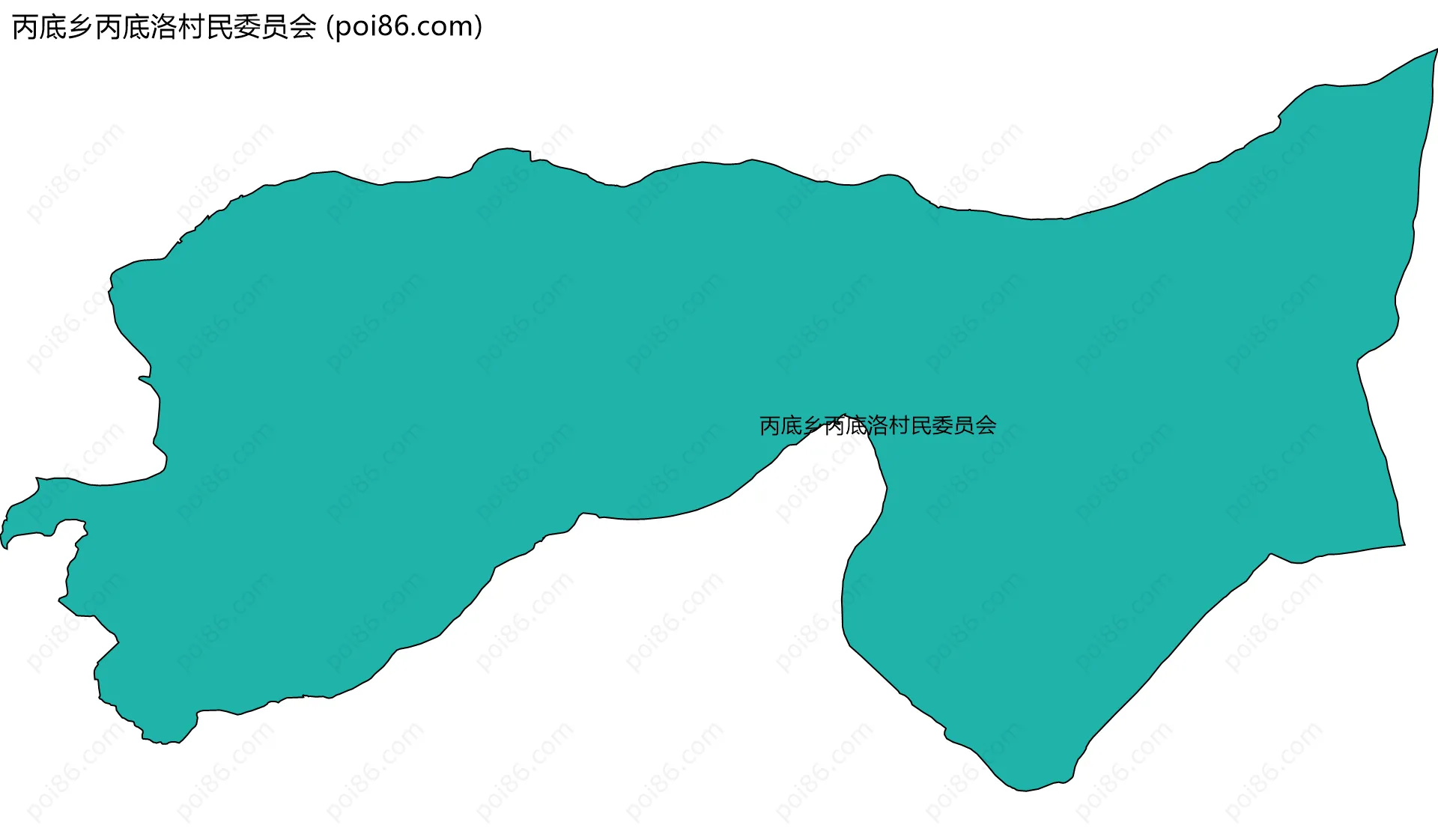 丙底乡丙底洛村民委员会边界地图