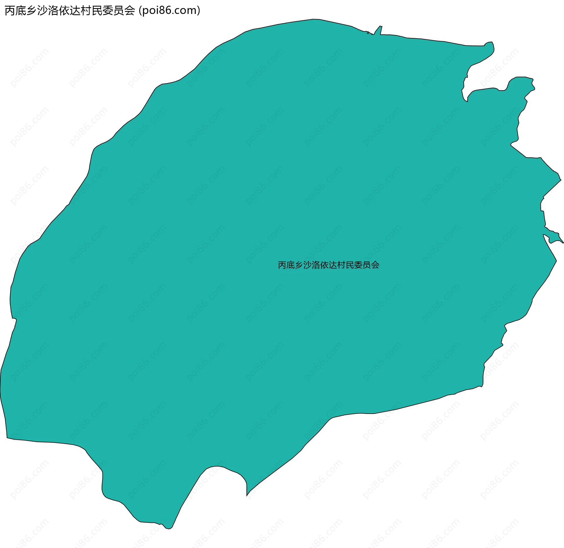 丙底乡沙洛依达村民委员会边界地图