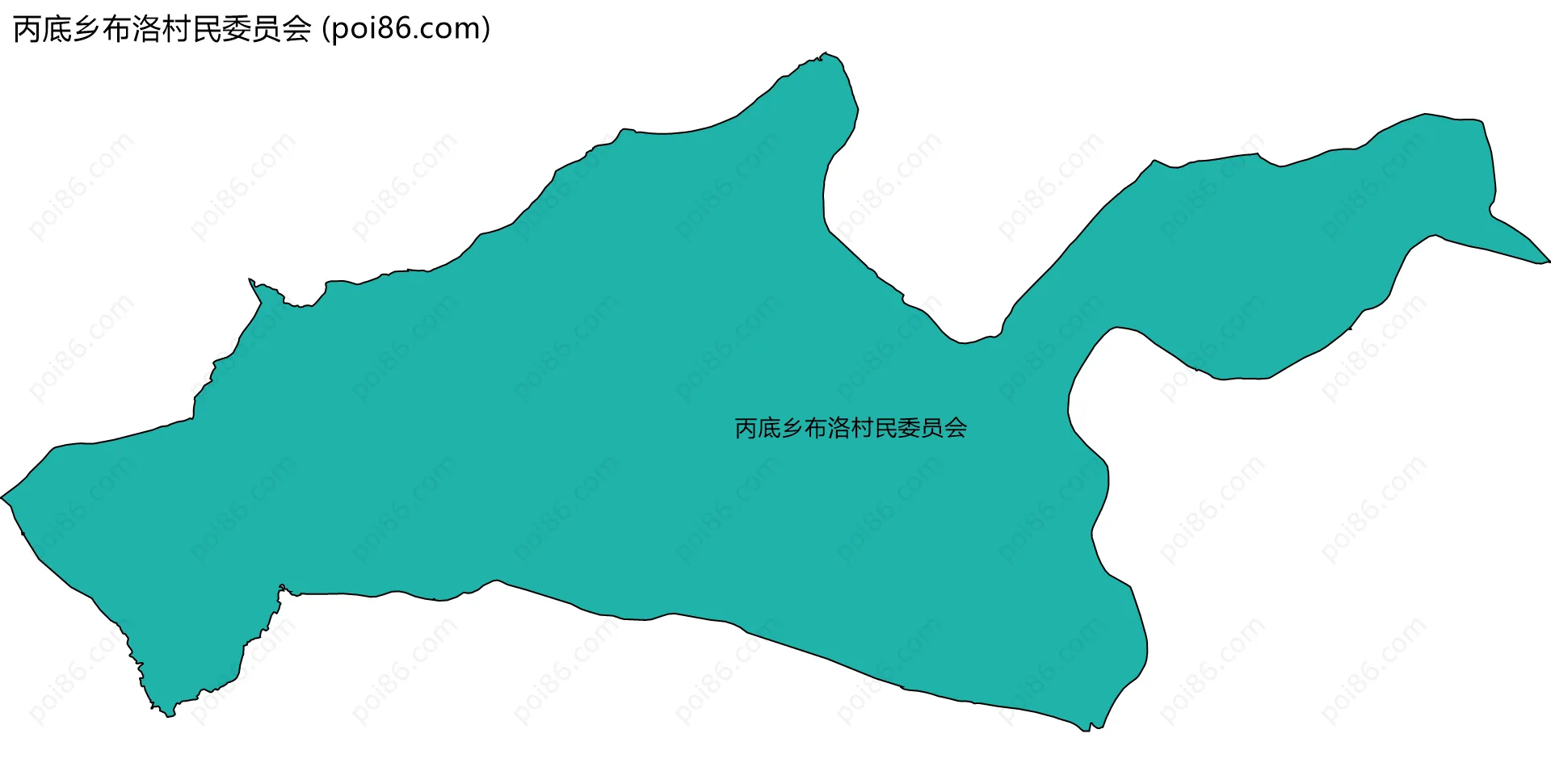 丙底乡布洛村民委员会边界地图