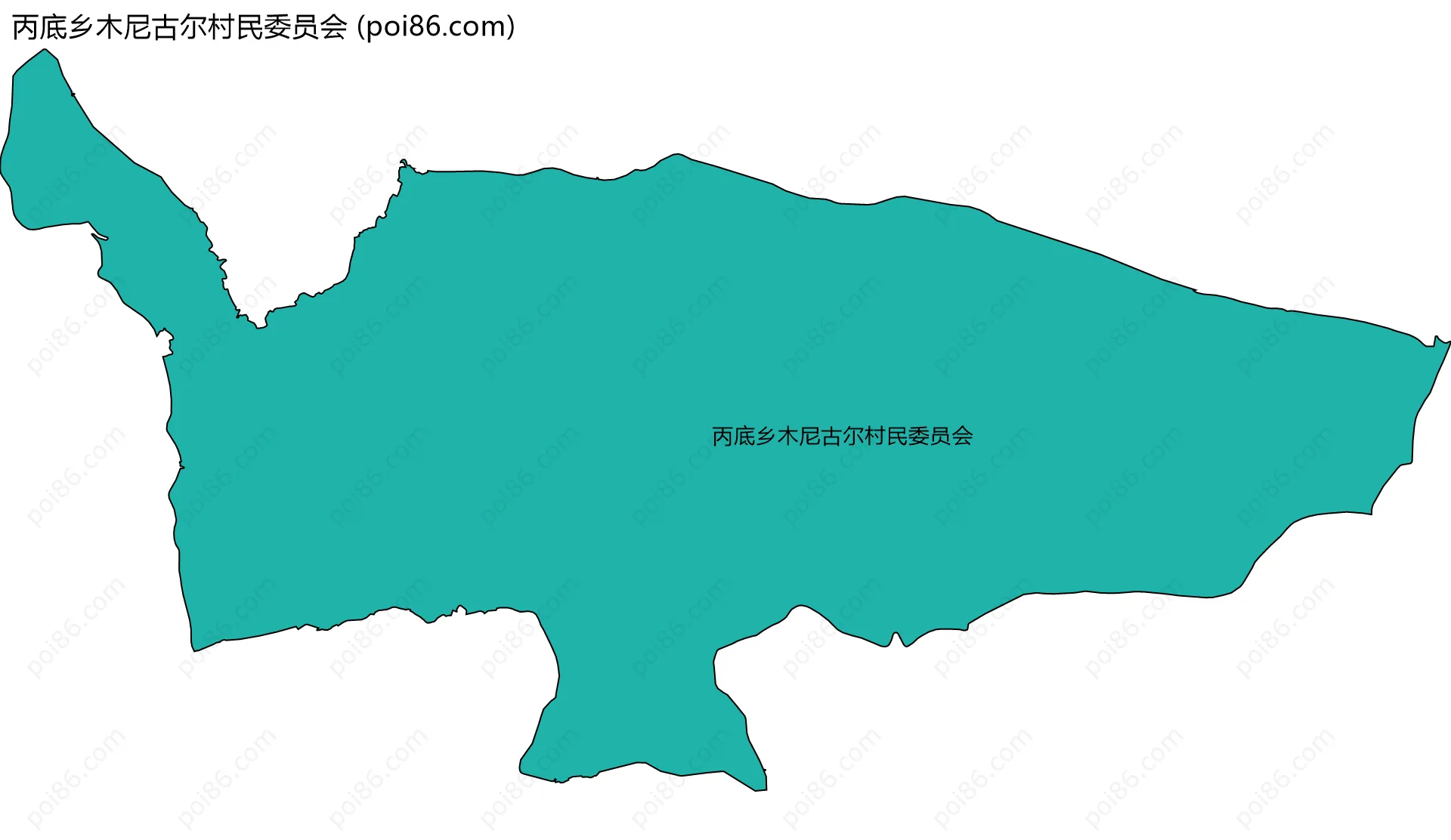 丙底乡木尼古尔村民委员会边界地图