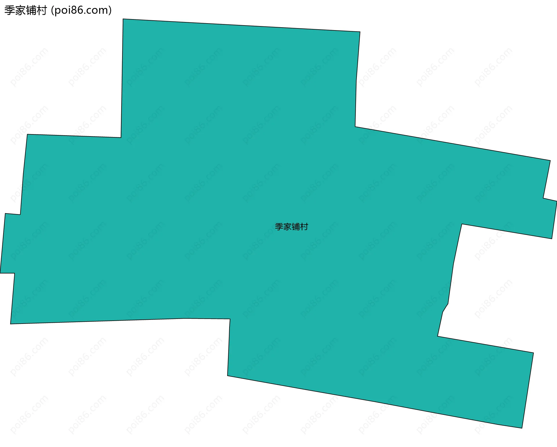 季家铺村边界地图