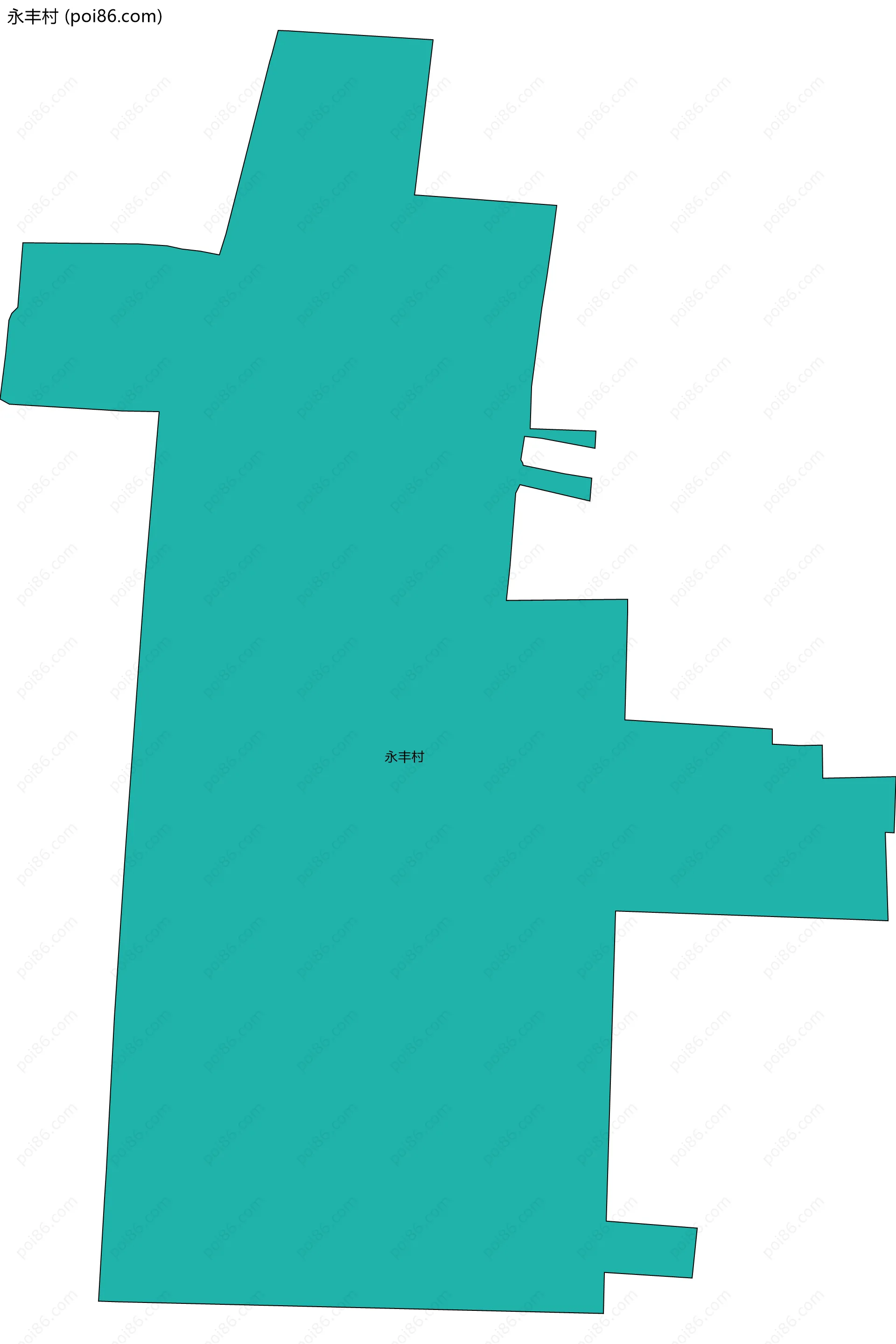 永丰村边界地图