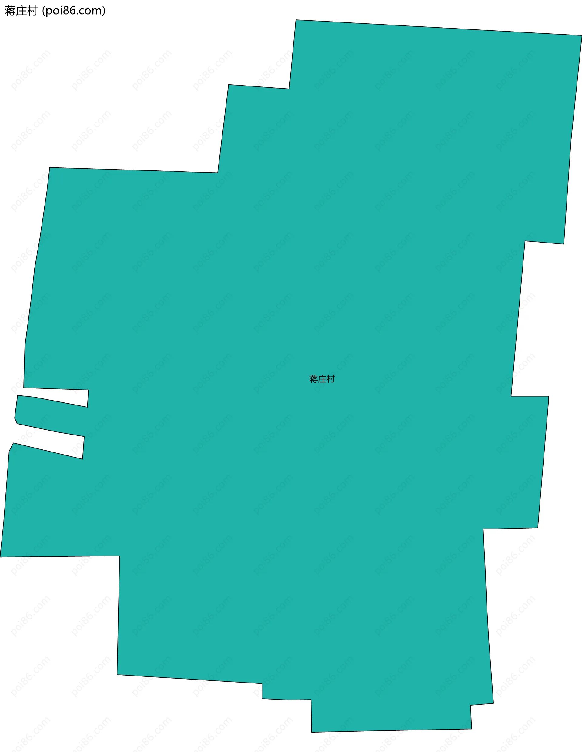 蒋庄村边界地图