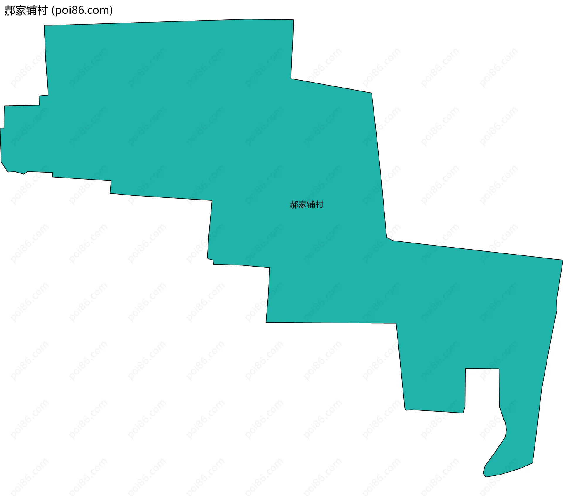 郝家铺村边界地图