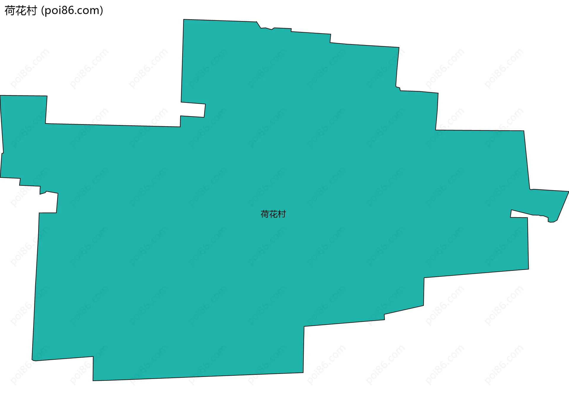 荷花村边界地图