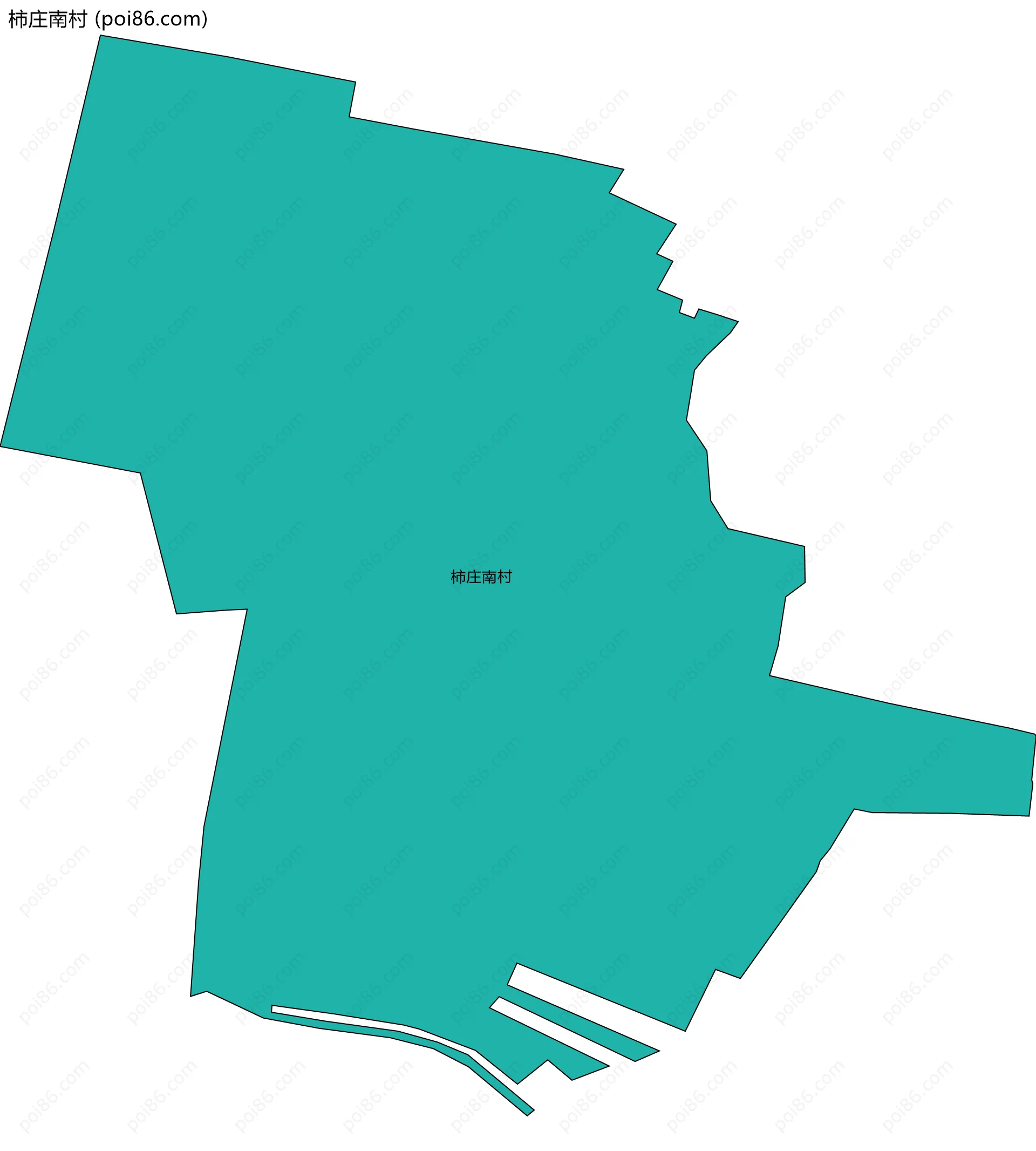 柿庄南村边界地图