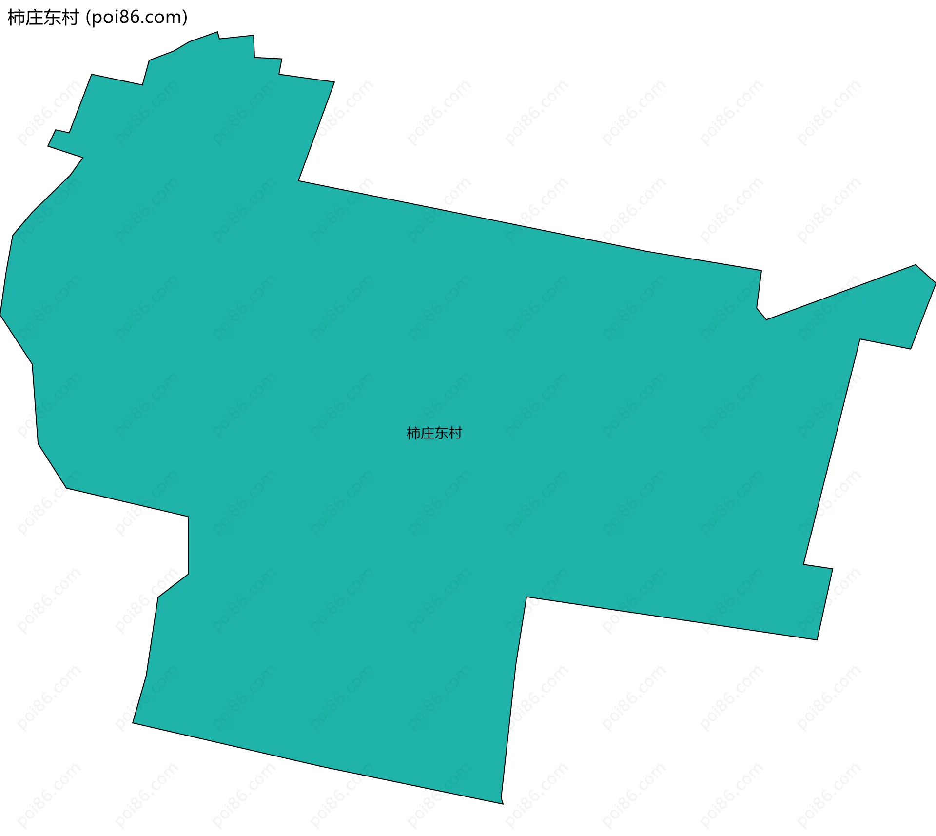 柿庄东村边界地图