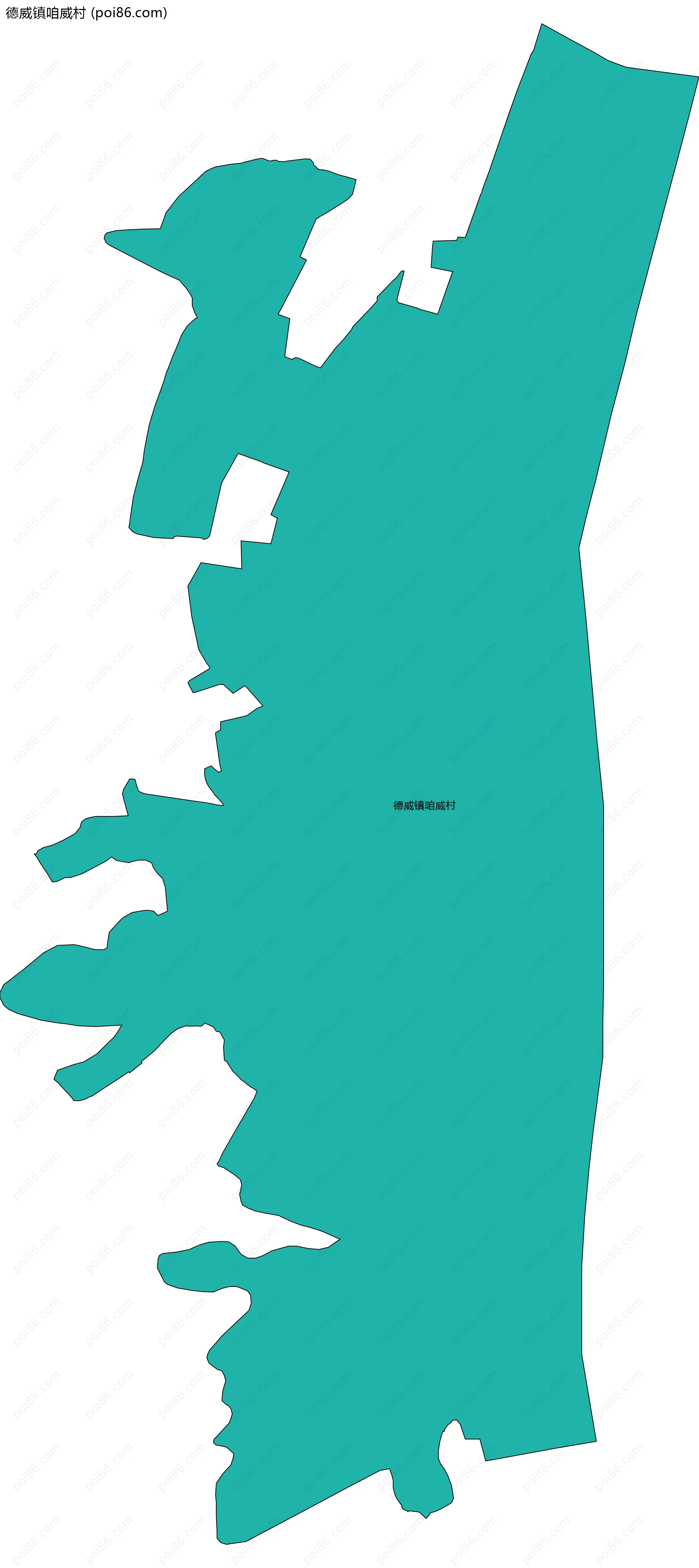 德威镇咱威村边界地图