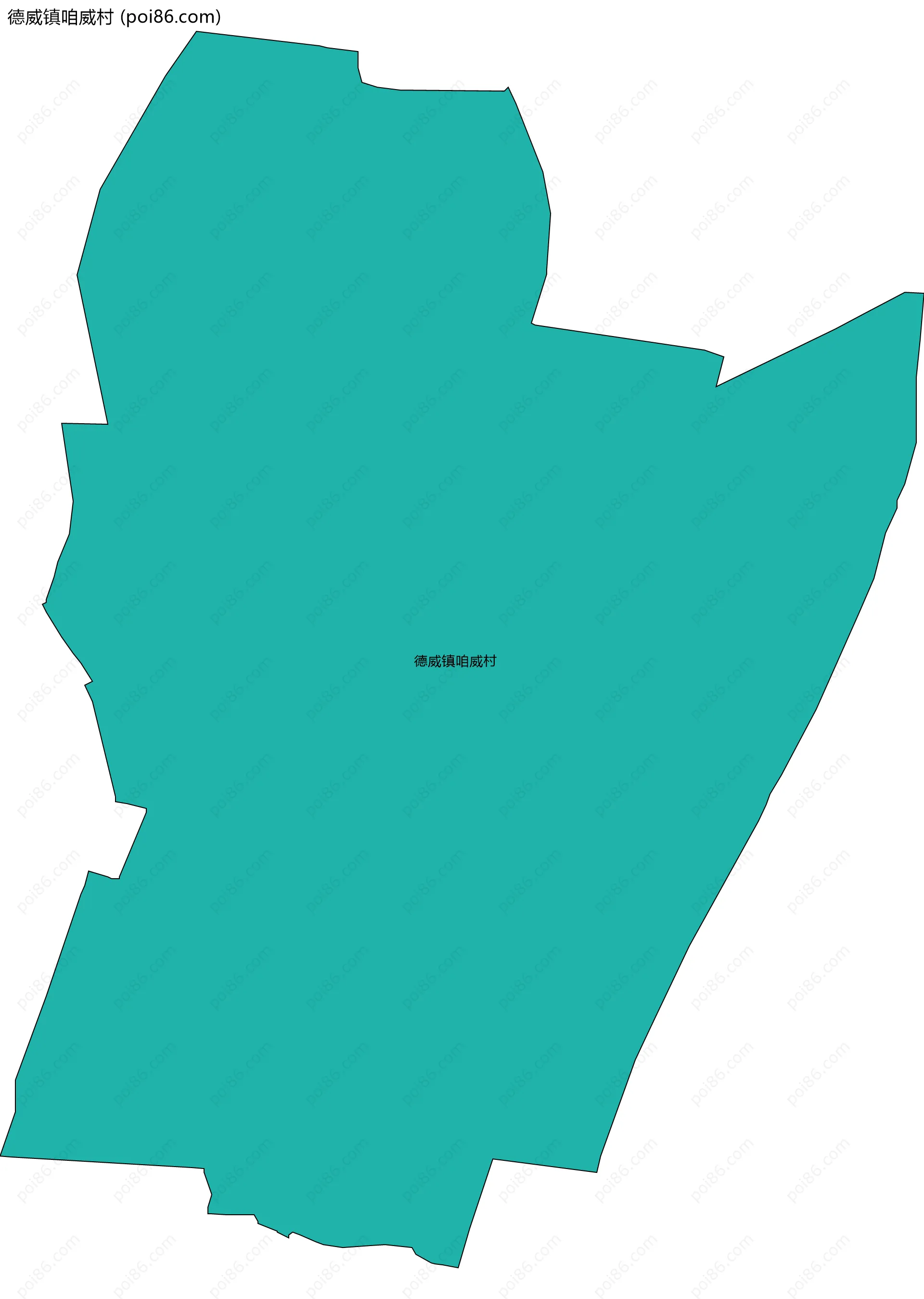 德威镇咱威村边界地图