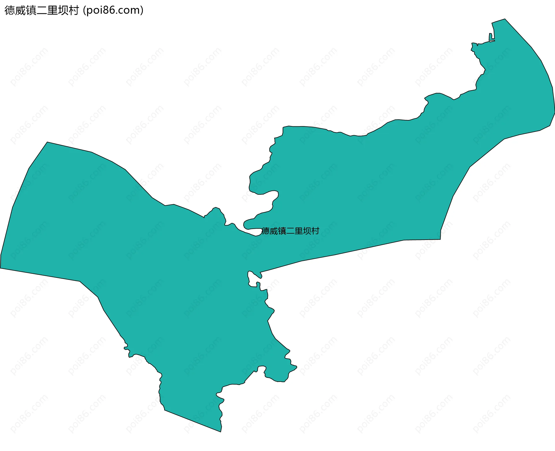 德威镇二里坝村边界地图