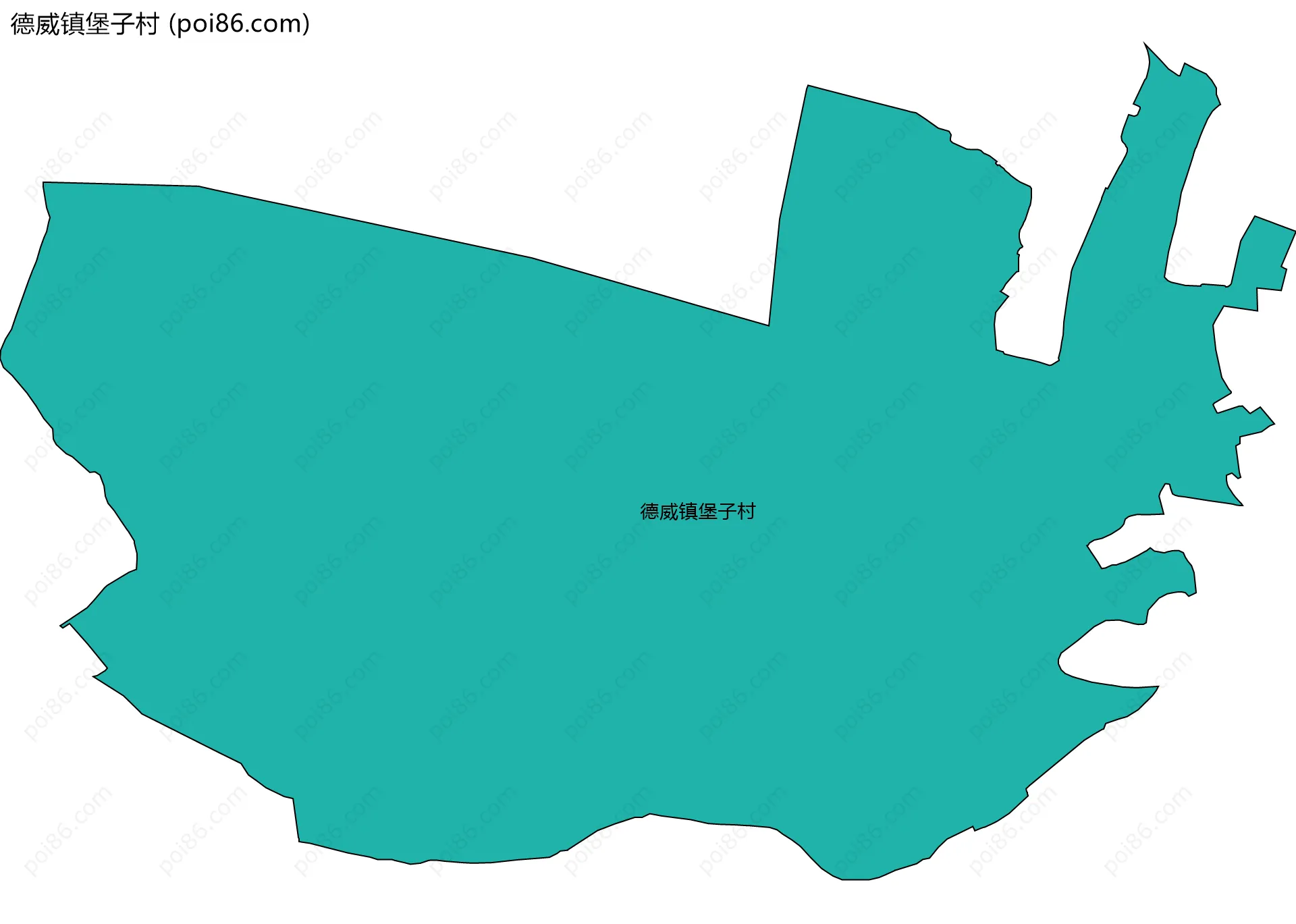 德威镇堡子村边界地图