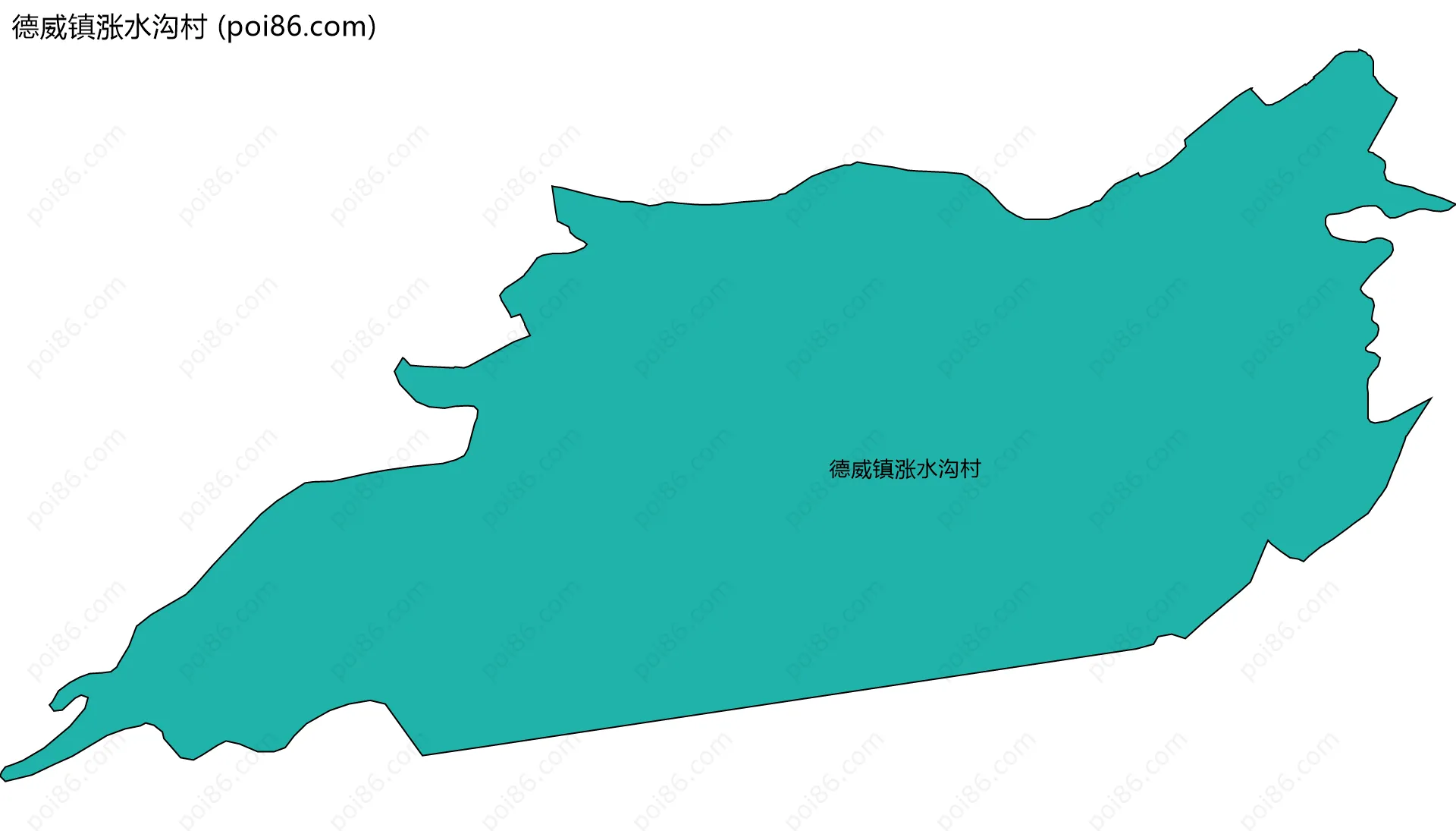 德威镇涨水沟村边界地图
