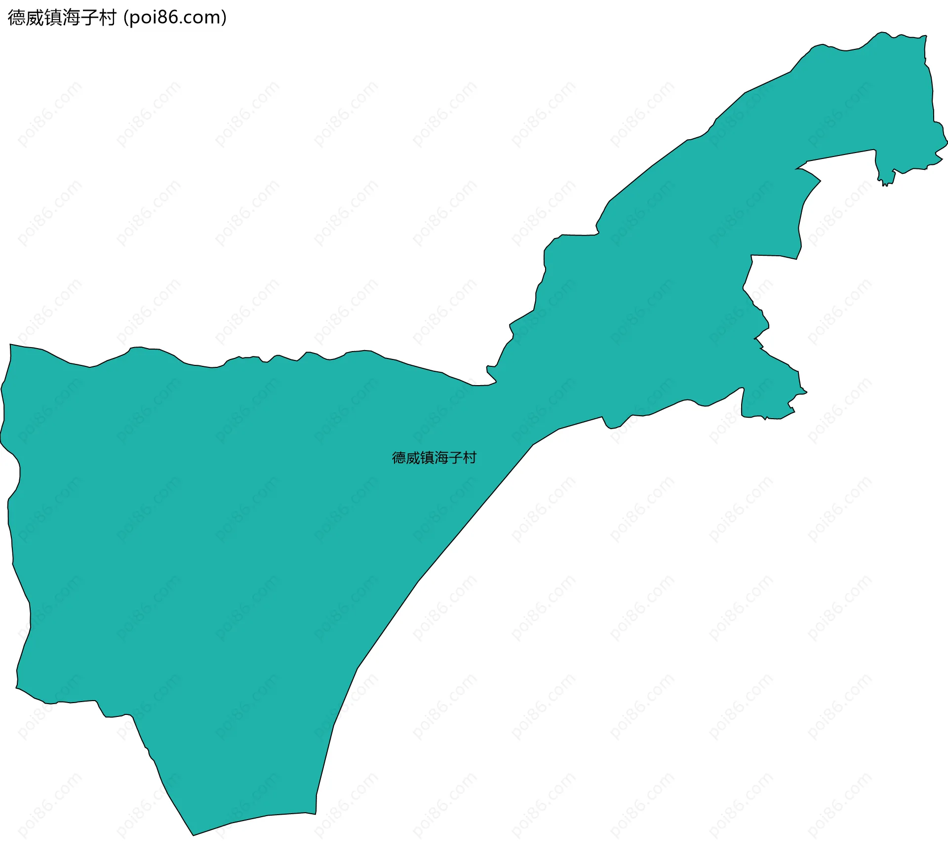 德威镇海子村边界地图