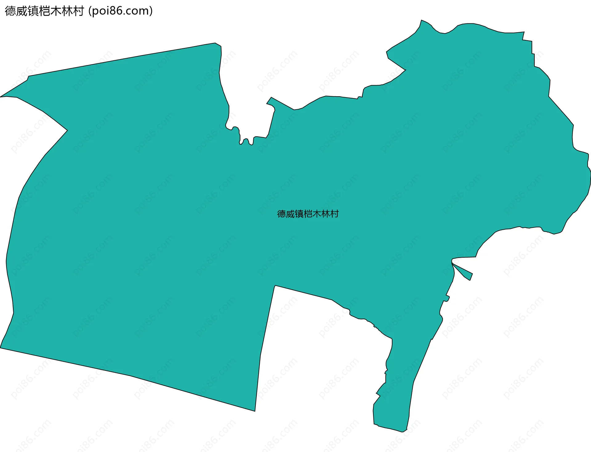 德威镇桤木林村边界地图