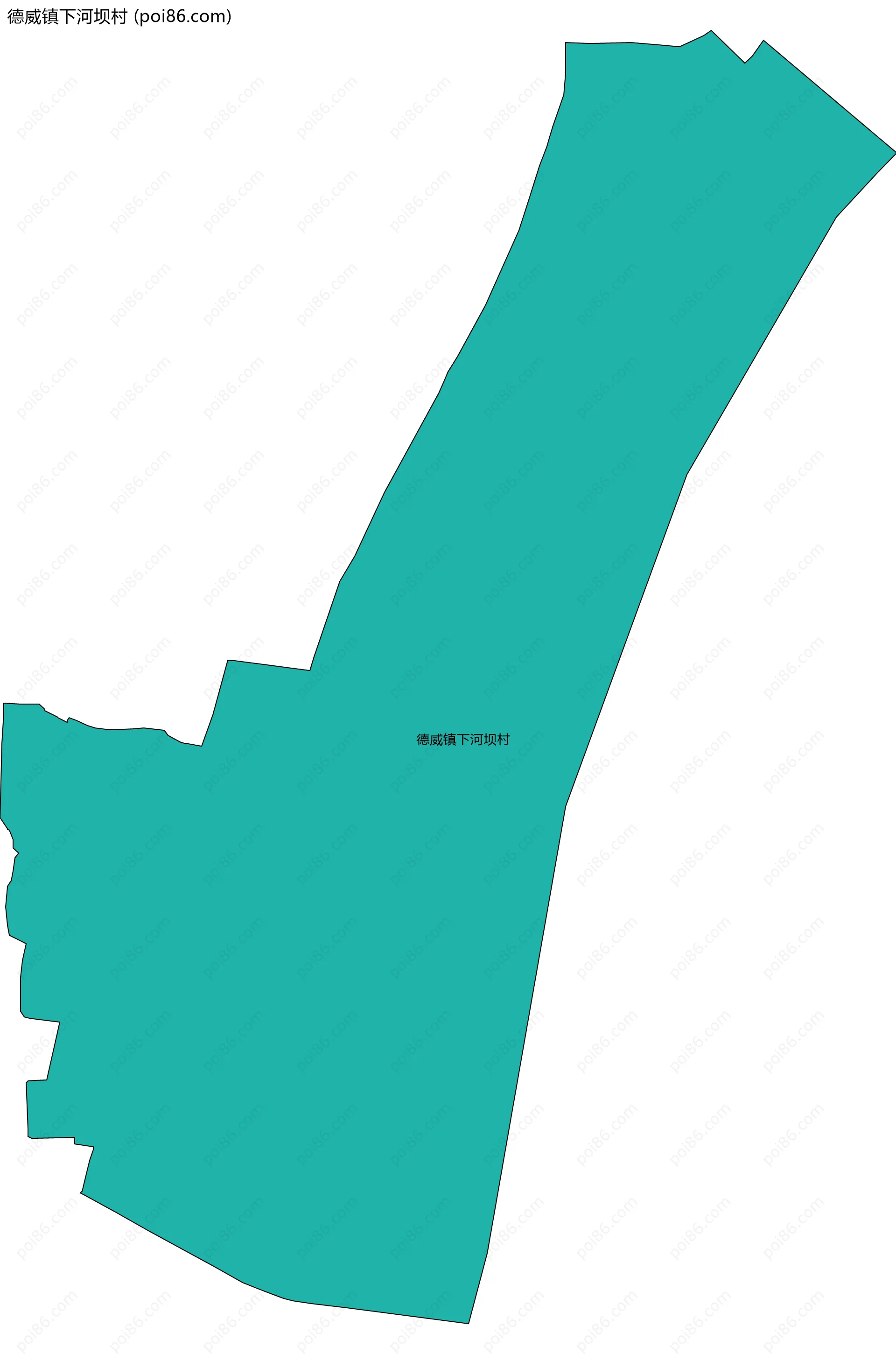 德威镇下河坝村边界地图