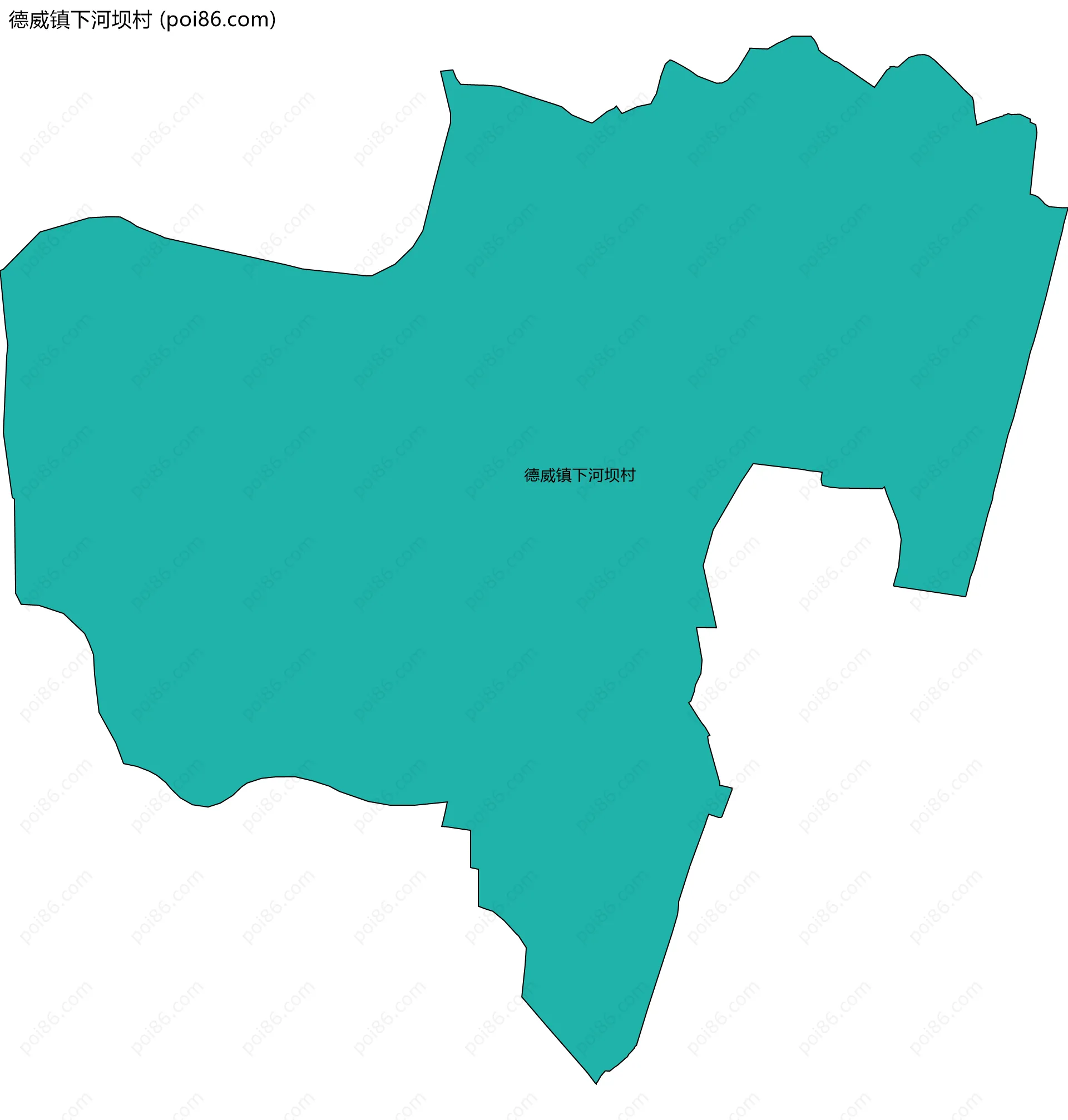 德威镇下河坝村边界地图