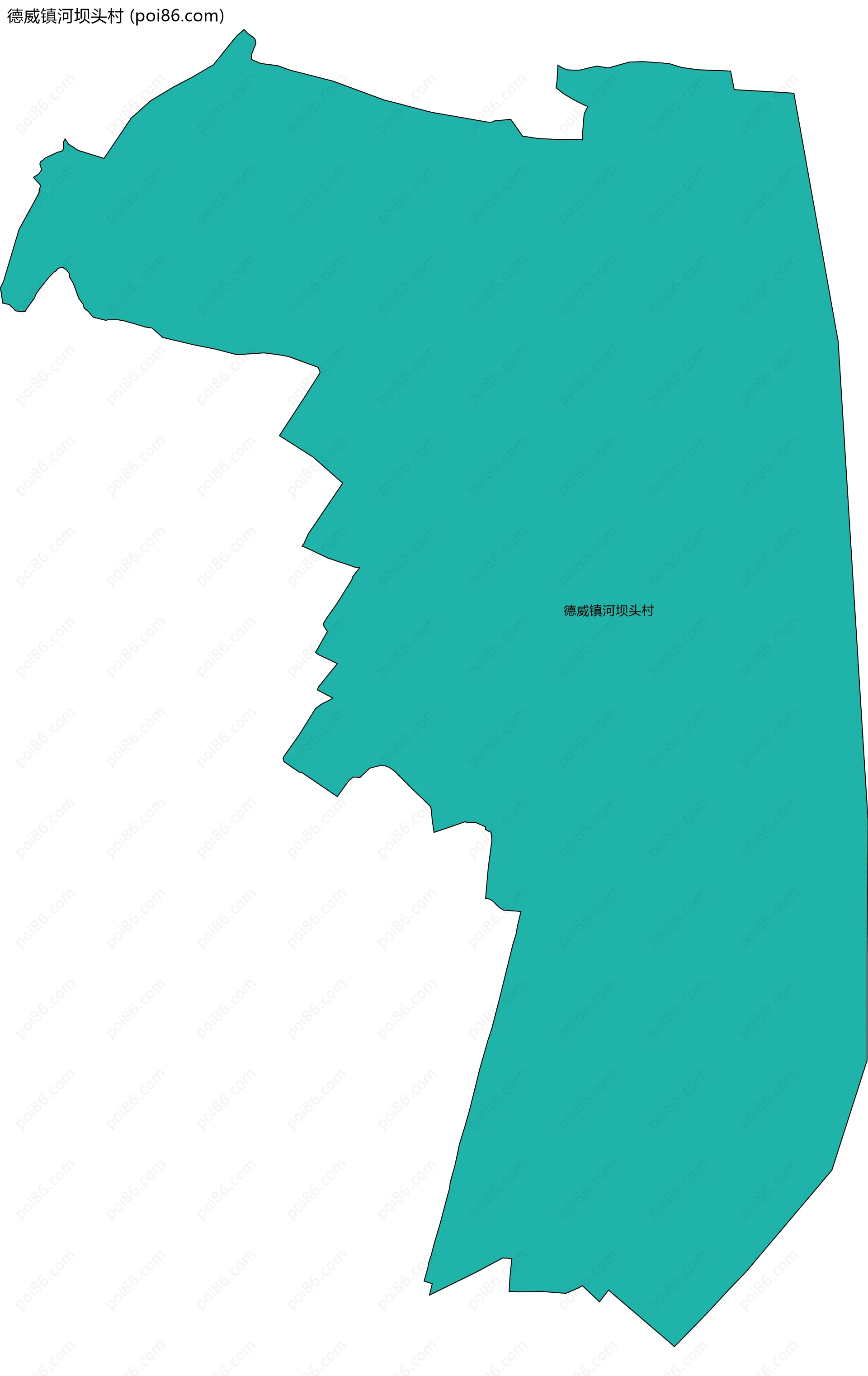 德威镇河坝头村边界地图