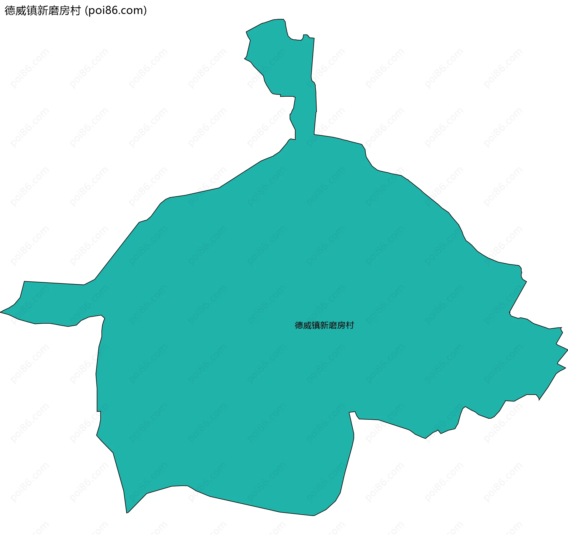 德威镇新磨房村边界地图