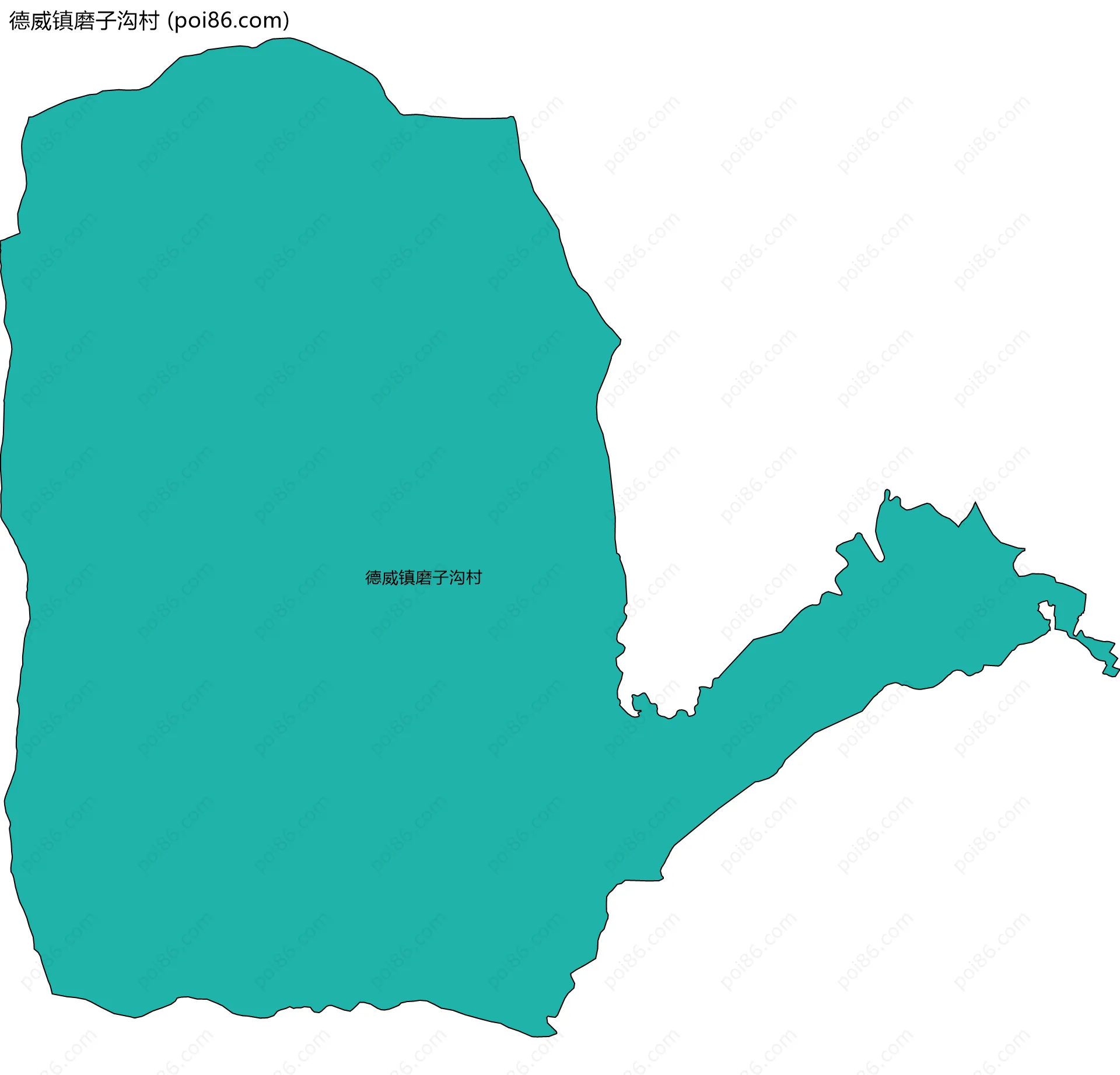 德威镇磨子沟村边界地图