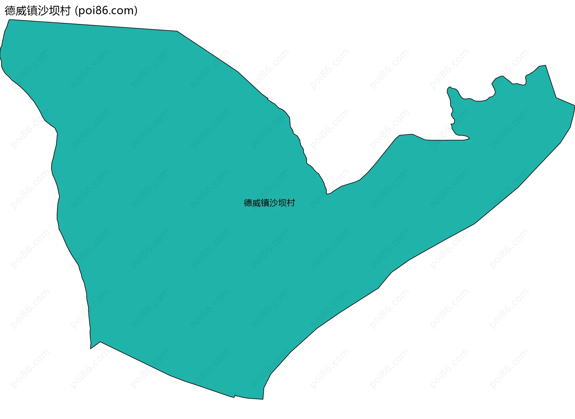 德威镇沙坝村边界地图