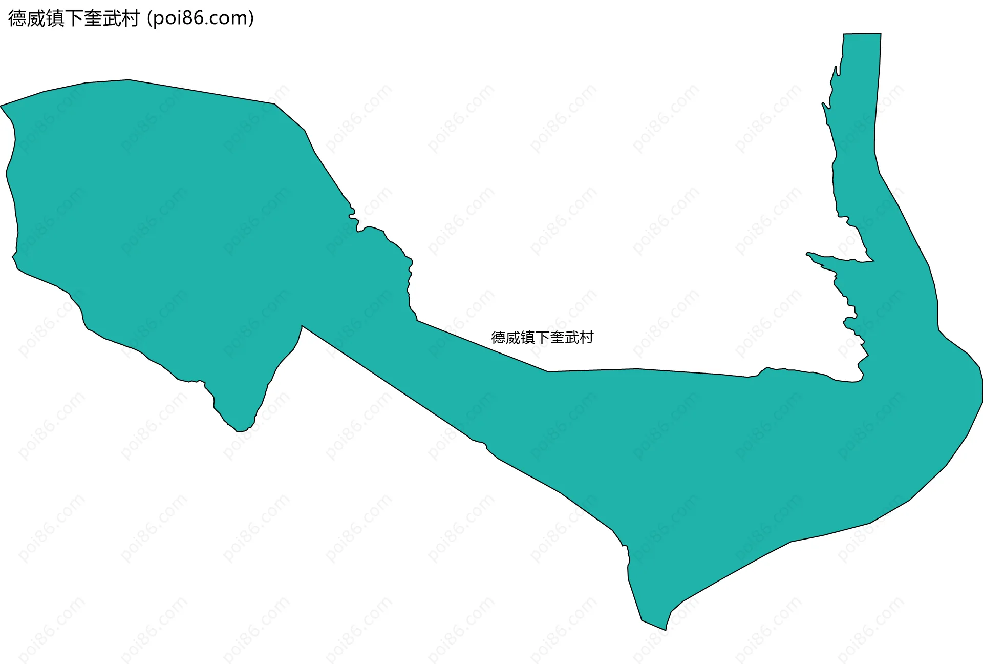 德威镇下奎武村边界地图