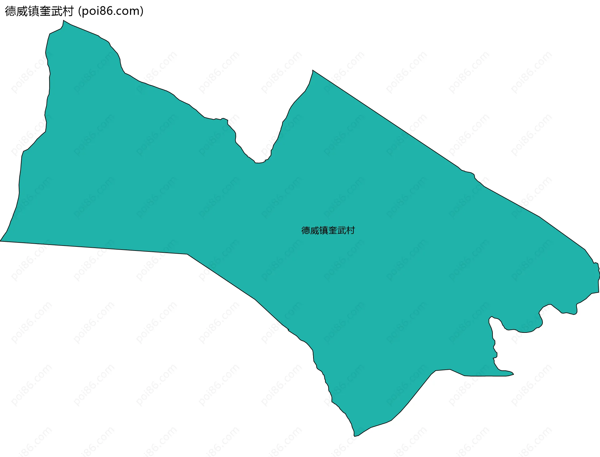 德威镇奎武村边界地图