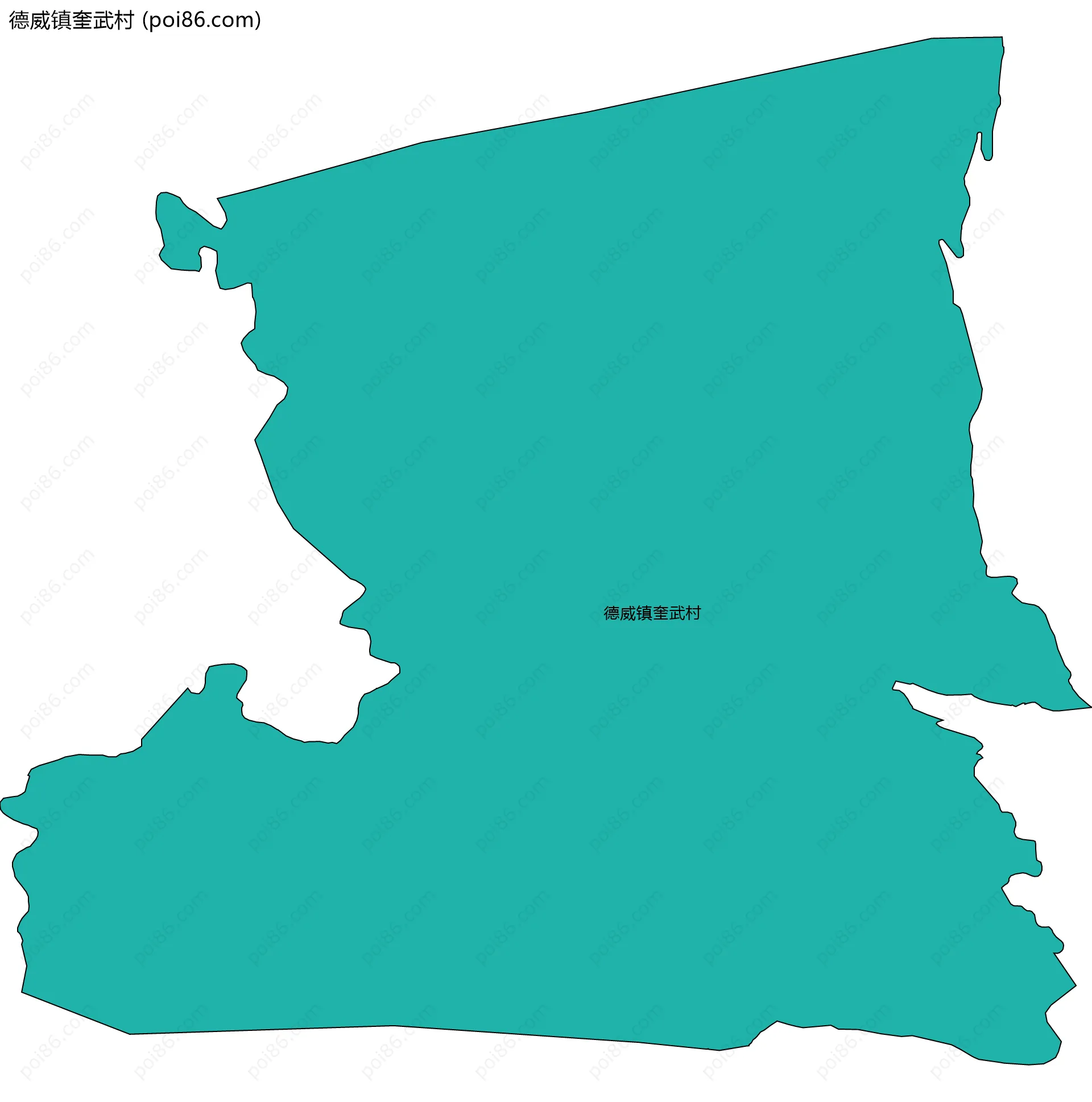 德威镇奎武村边界地图