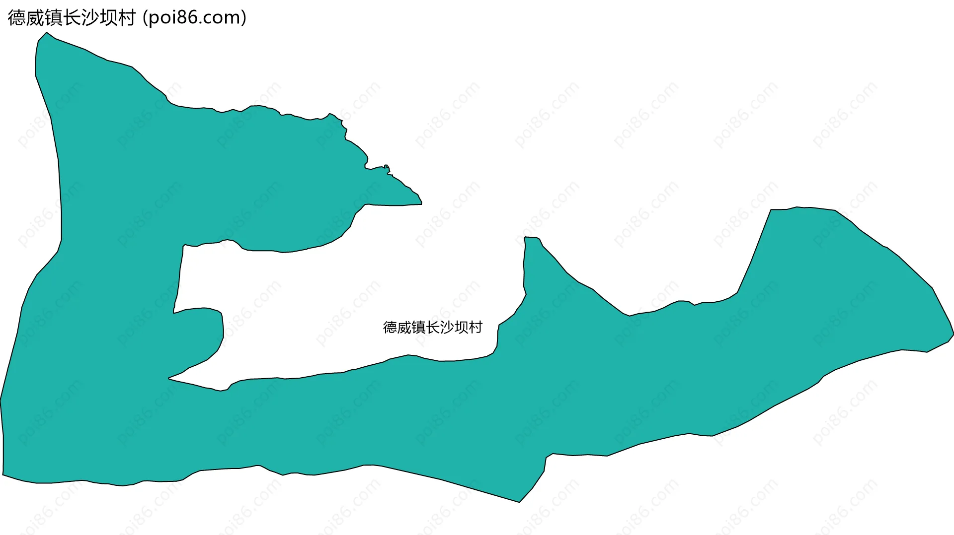 德威镇长沙坝村边界地图