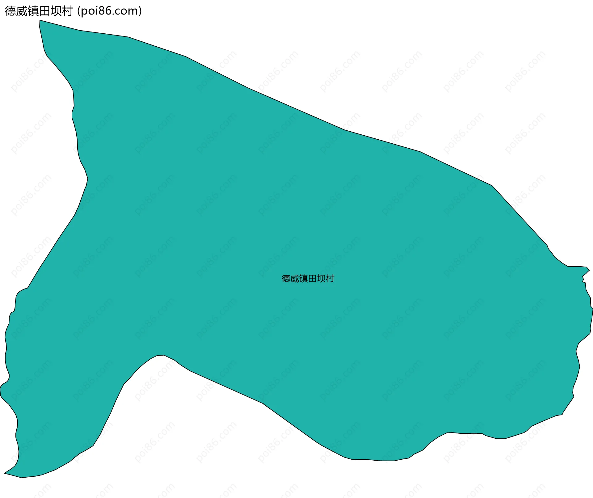 德威镇田坝村边界地图