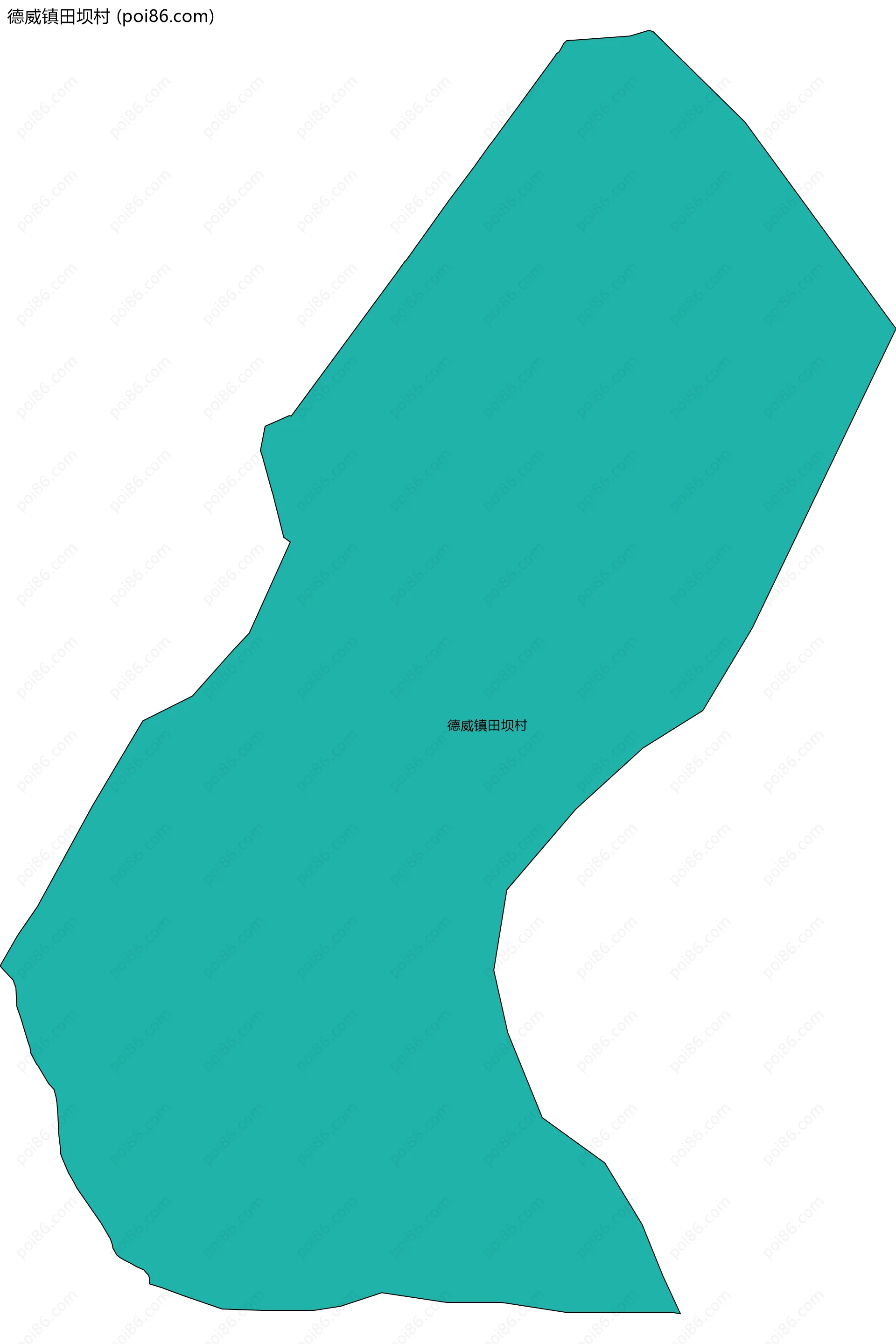 德威镇田坝村边界地图