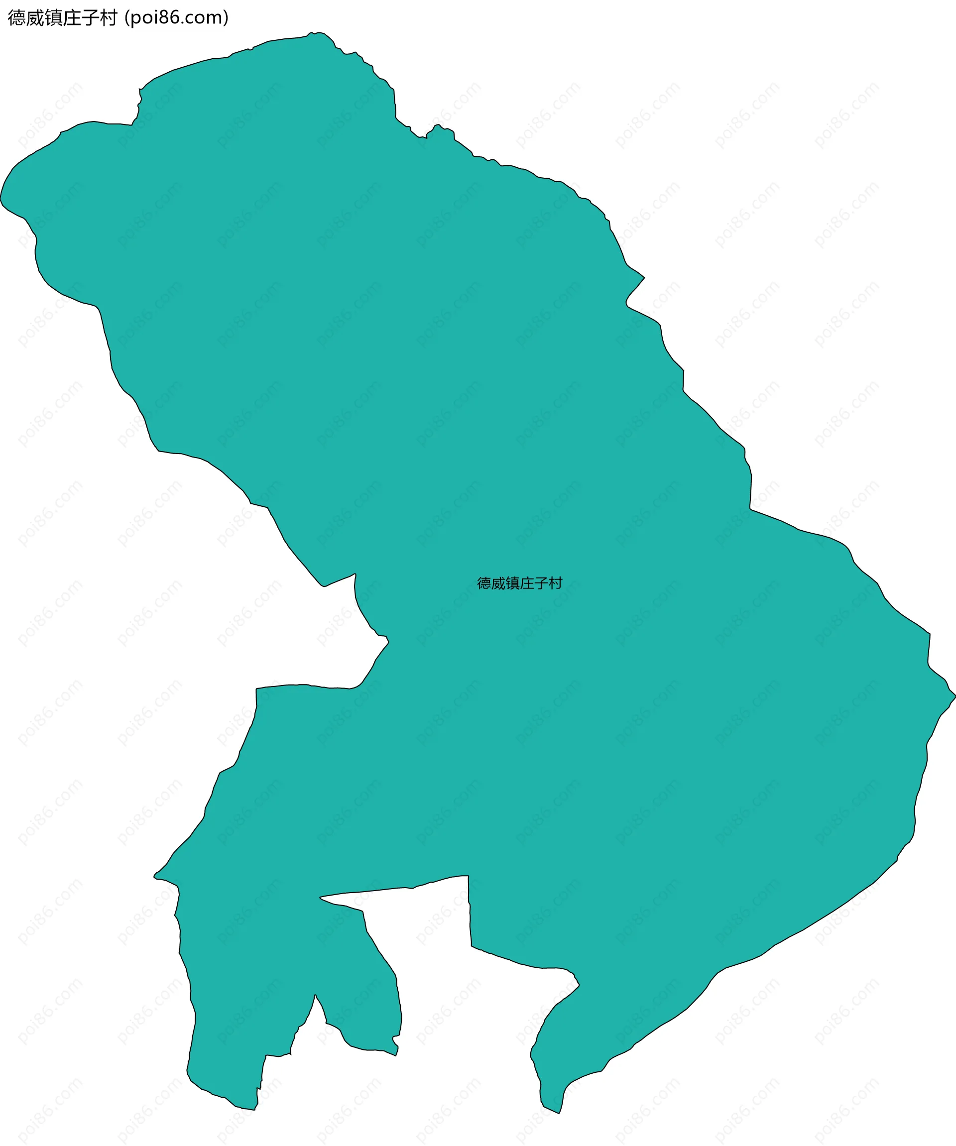 德威镇庄子村边界地图