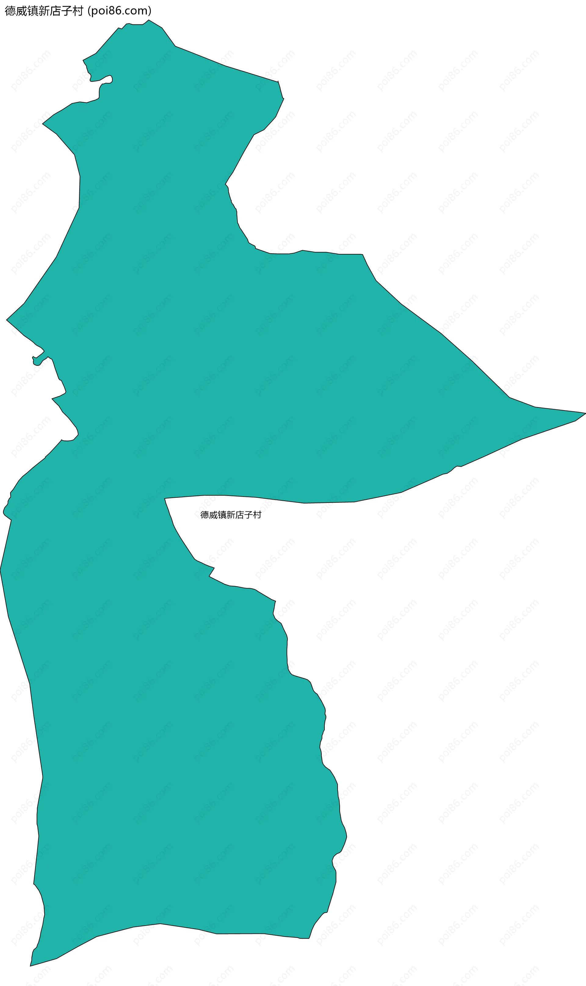 德威镇新店子村边界地图