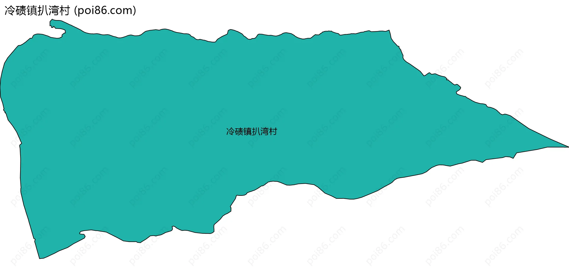 冷碛镇扒湾村边界地图