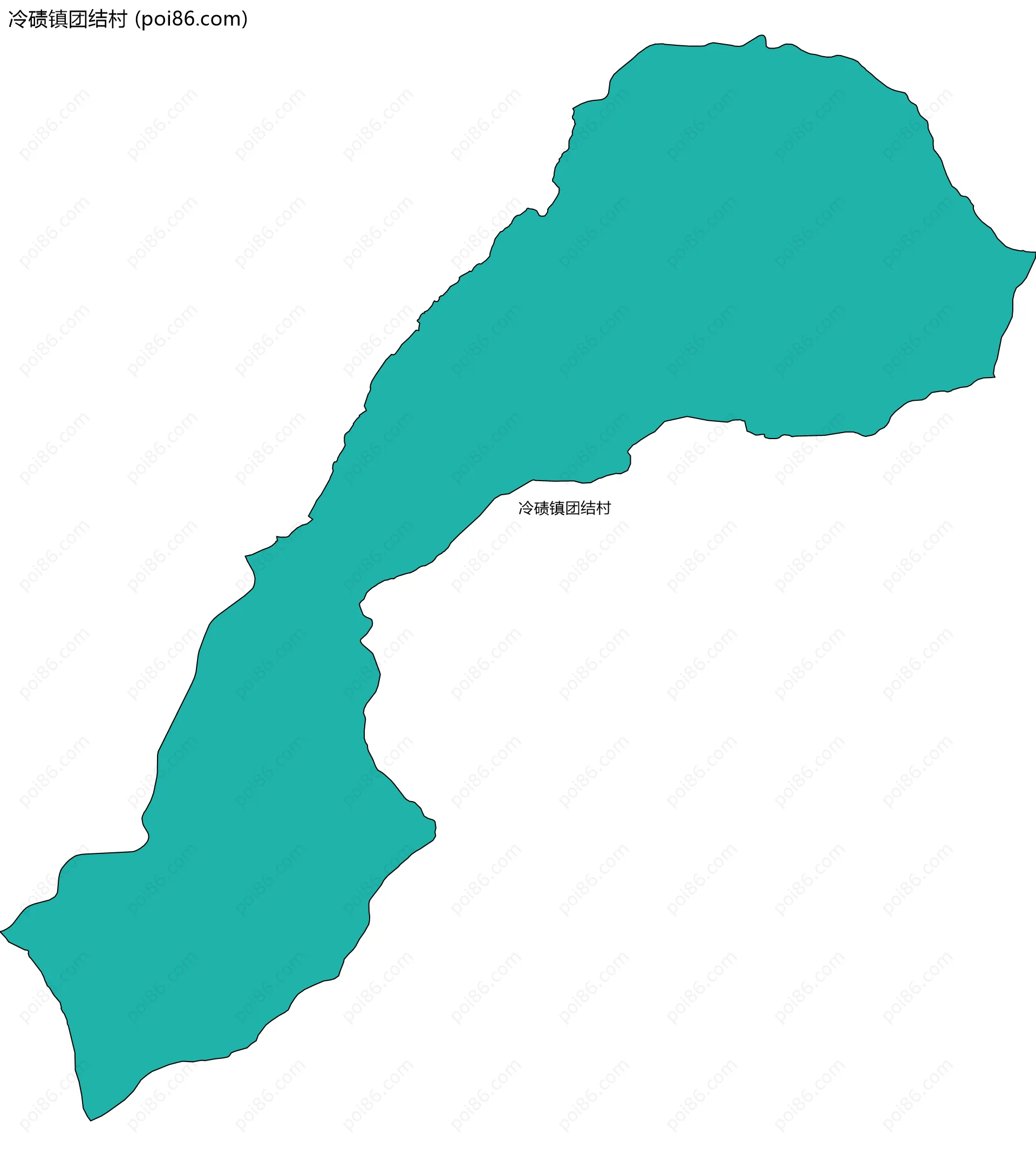 冷碛镇团结村边界地图