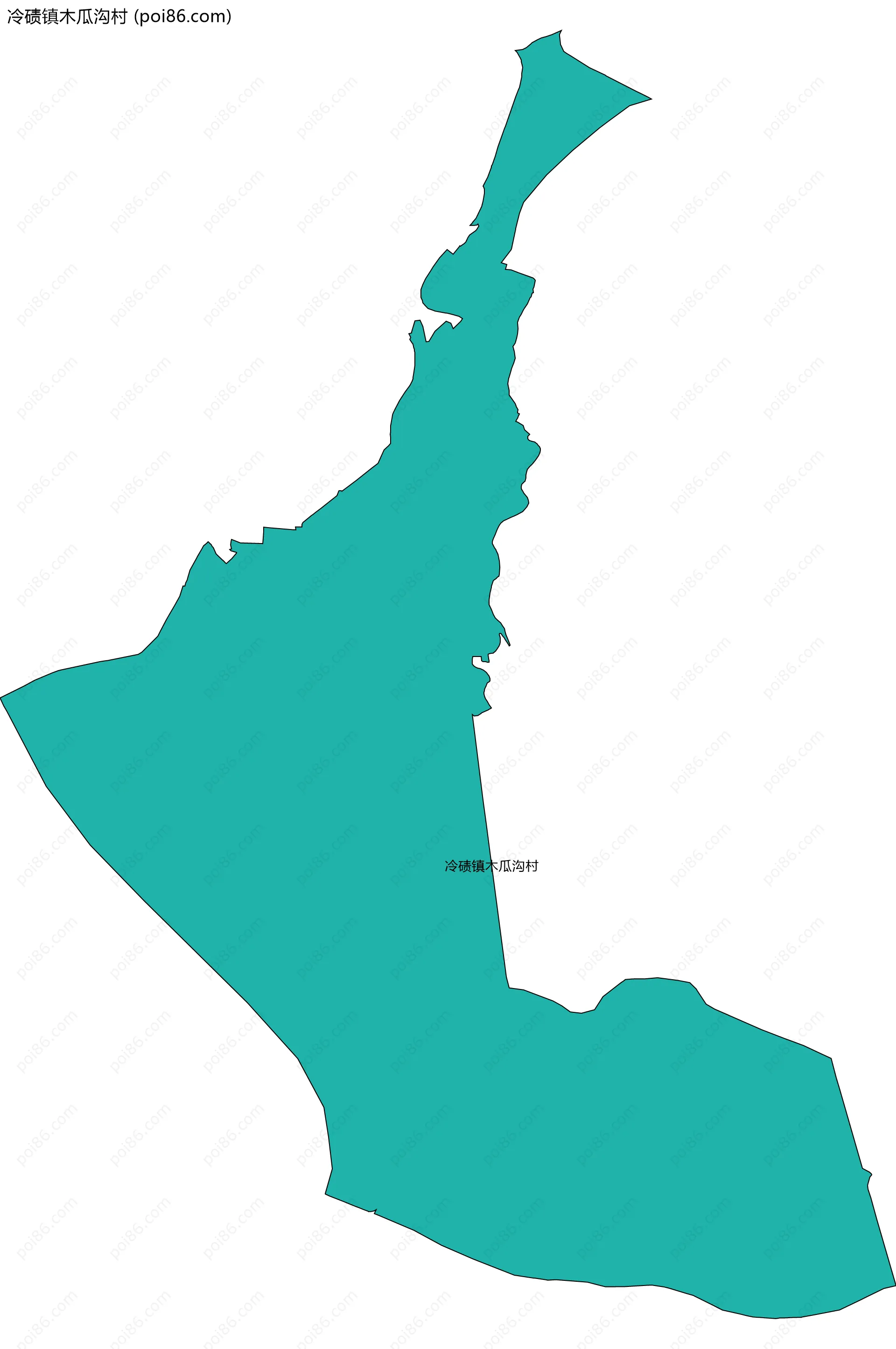 冷碛镇木瓜沟村边界地图