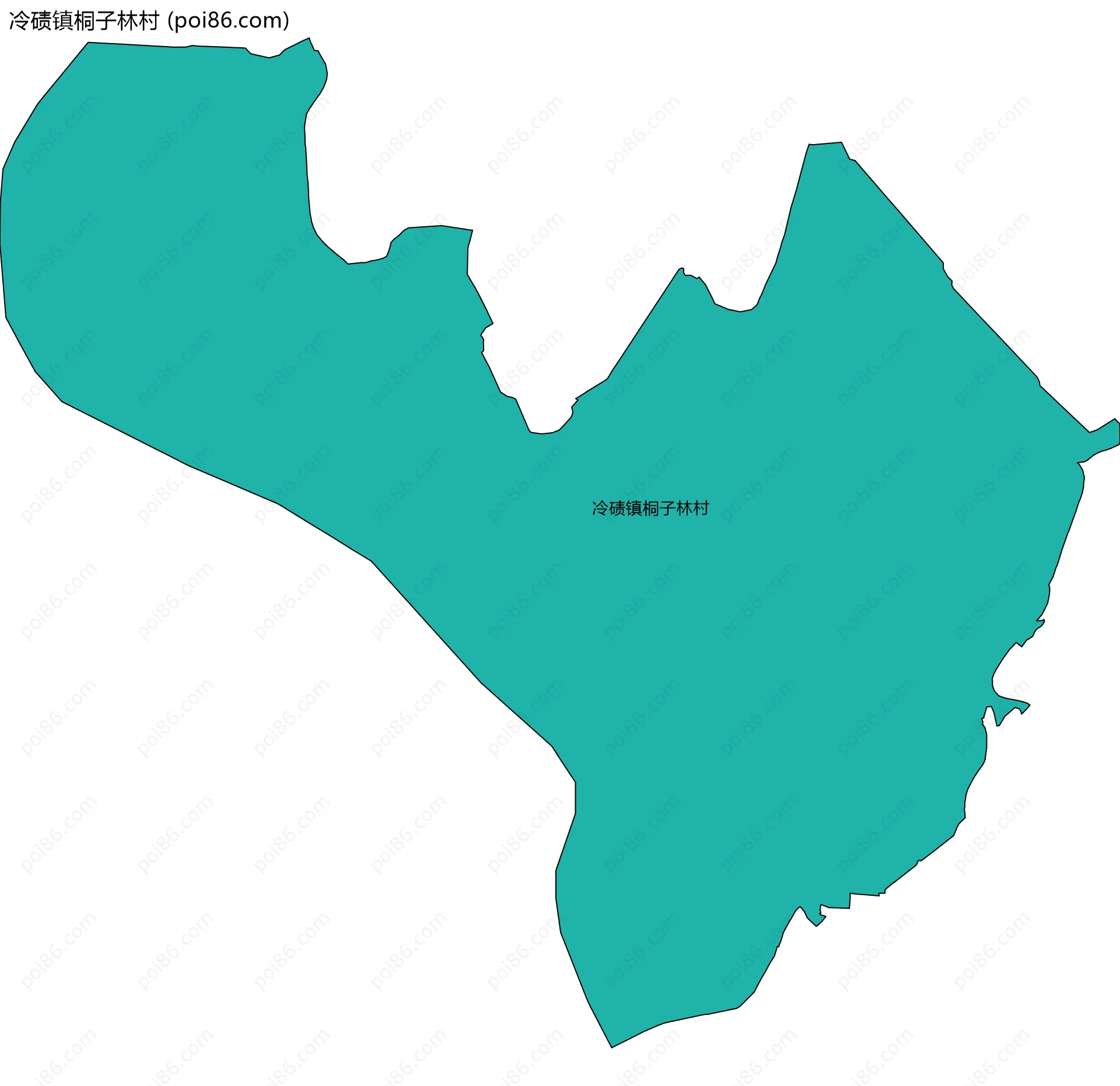 冷碛镇桐子林村边界地图