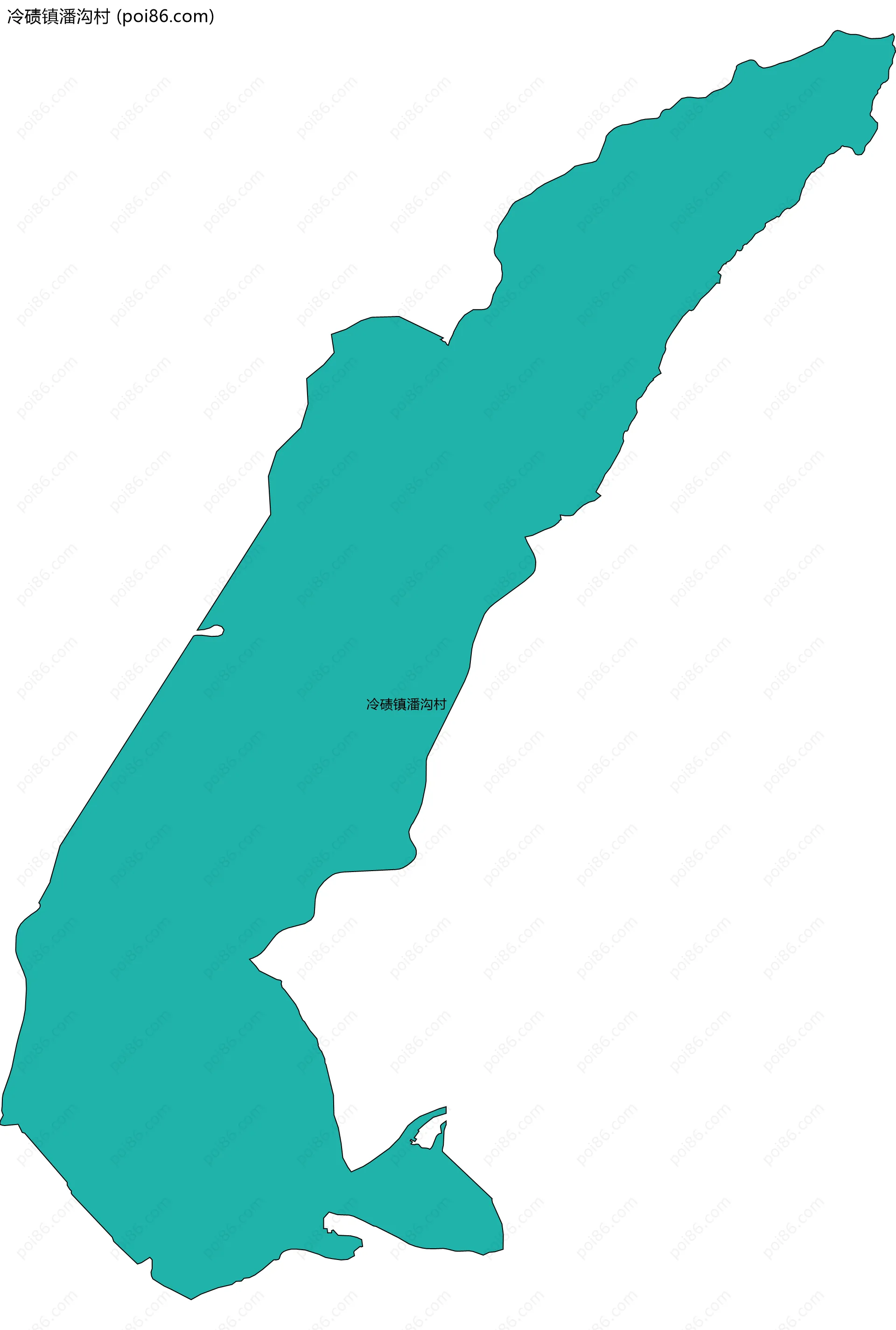 冷碛镇潘沟村边界地图