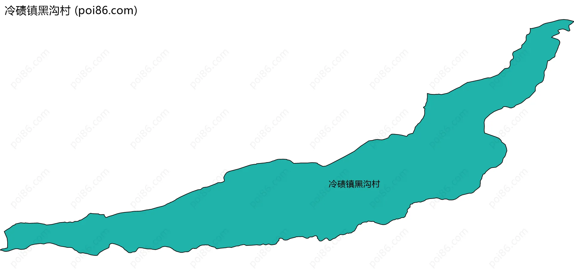 冷碛镇黑沟村边界地图