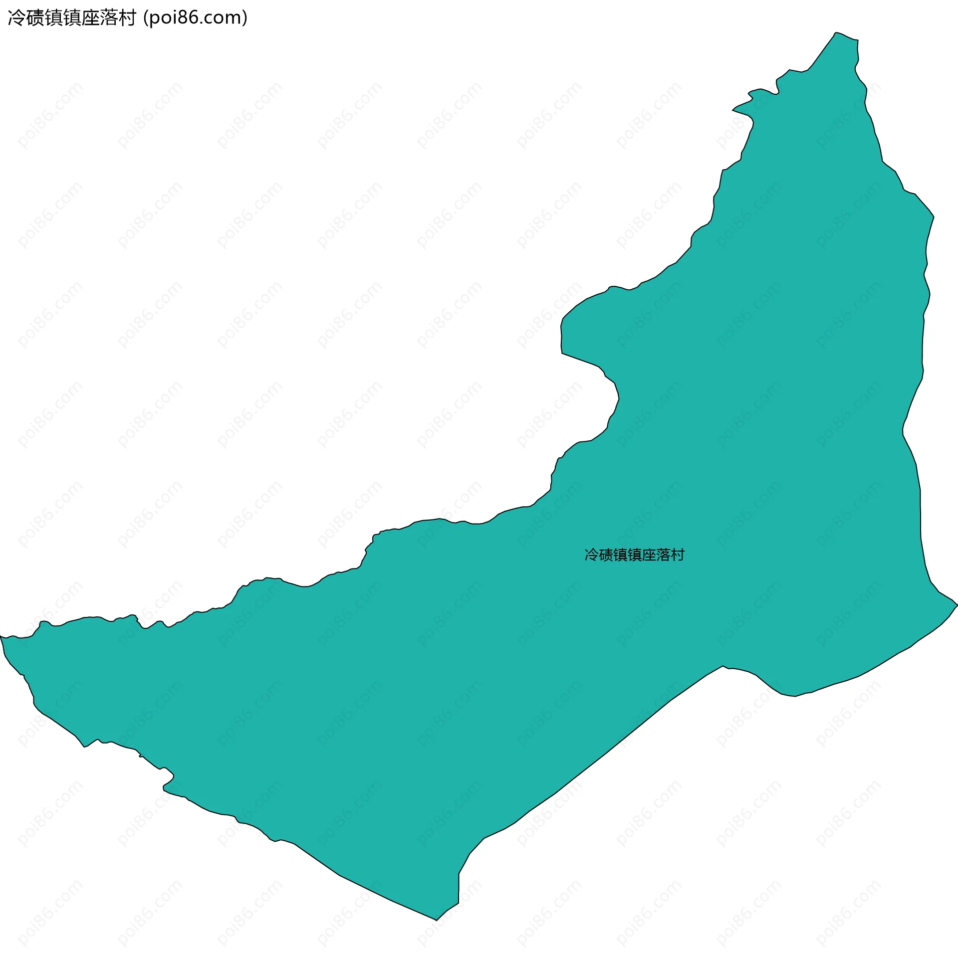 冷碛镇镇座落村边界地图